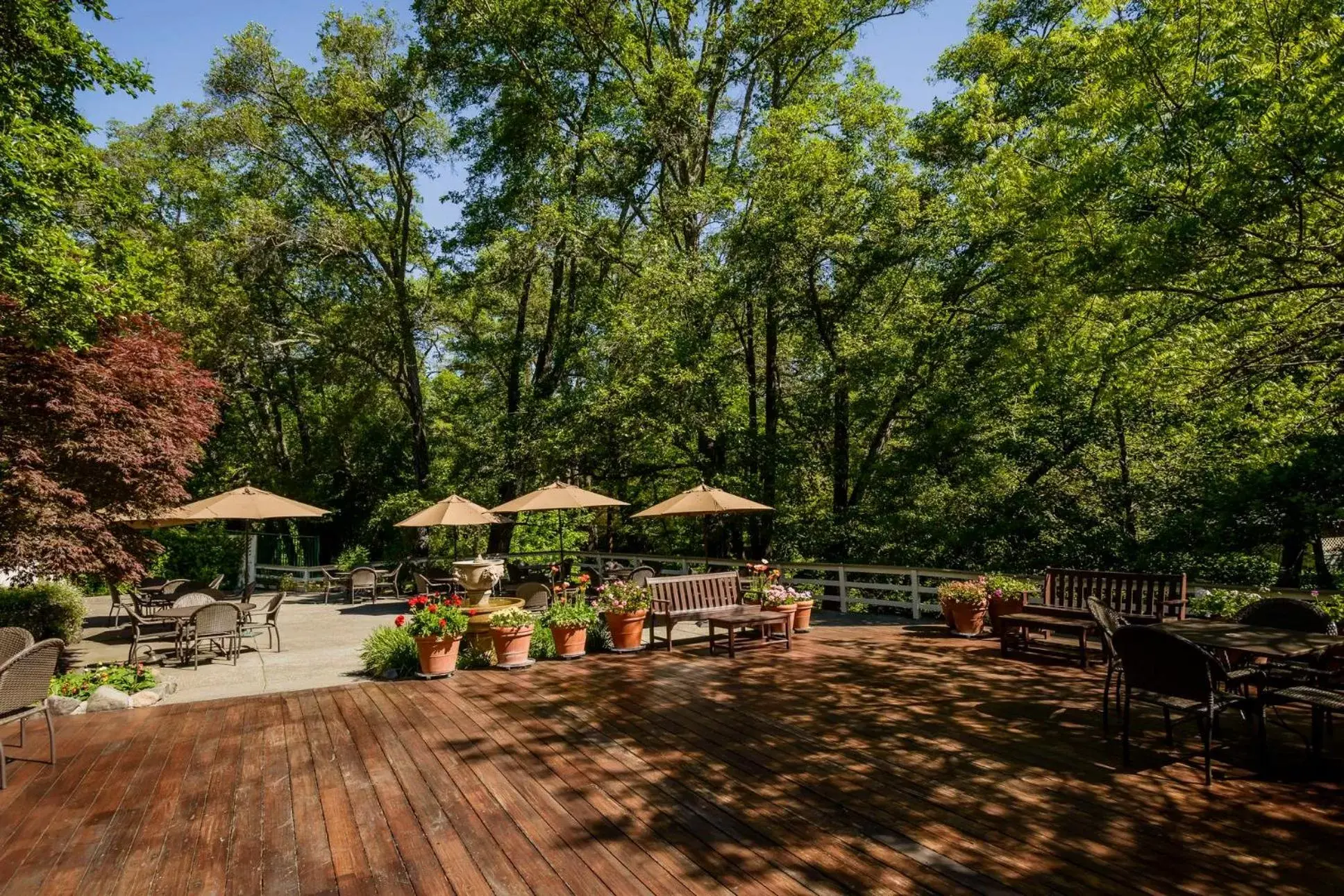 Patio in The Jack London Lodge