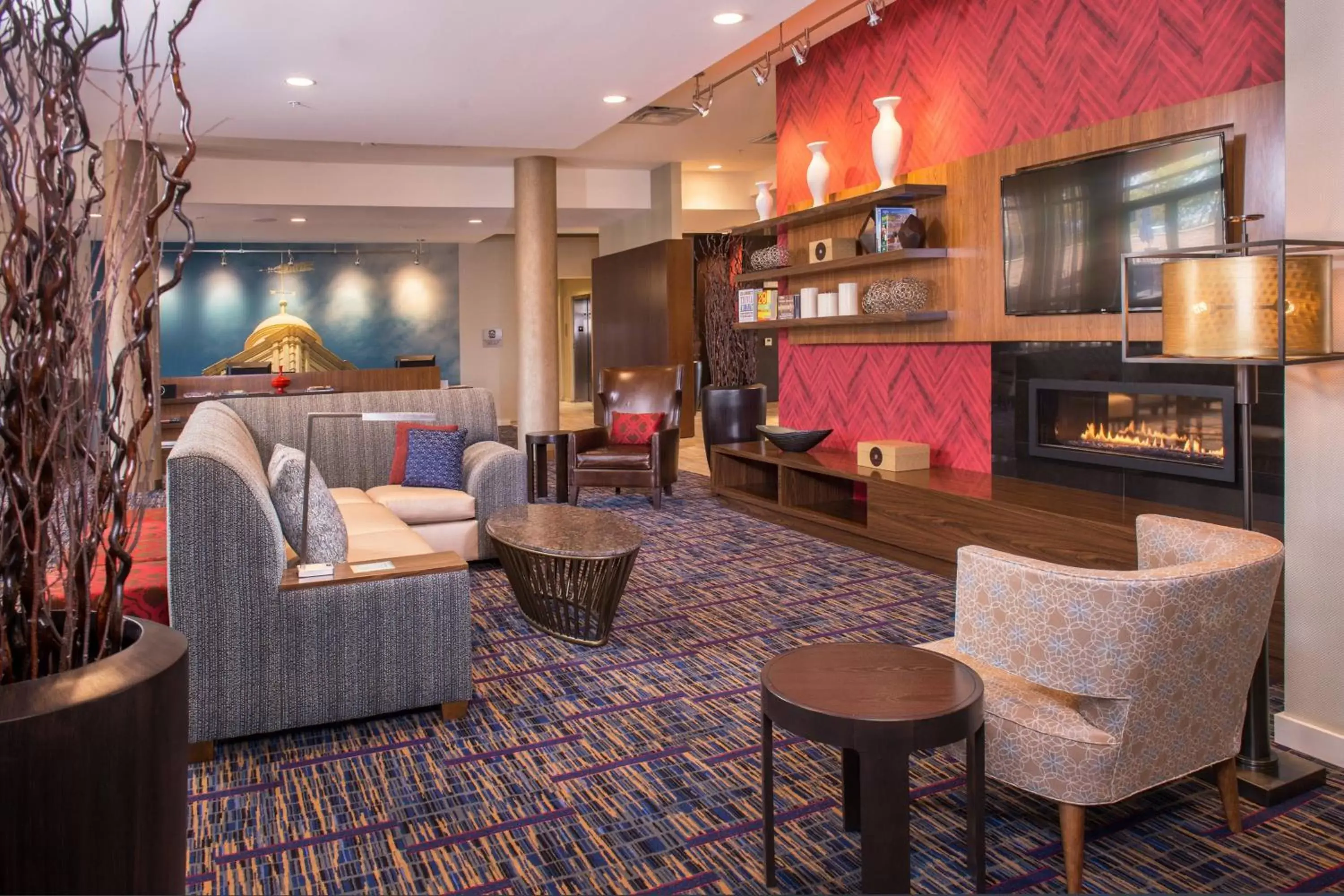 Lobby or reception, Lounge/Bar in Courtyard by Marriott Shippensburg