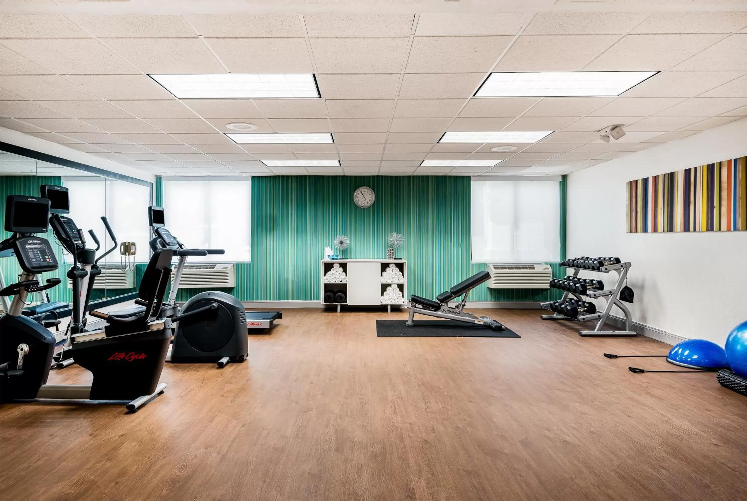 Fitness centre/facilities in Holiday Inn Express & Suites Charlotte Arpt-Belmont by IHG