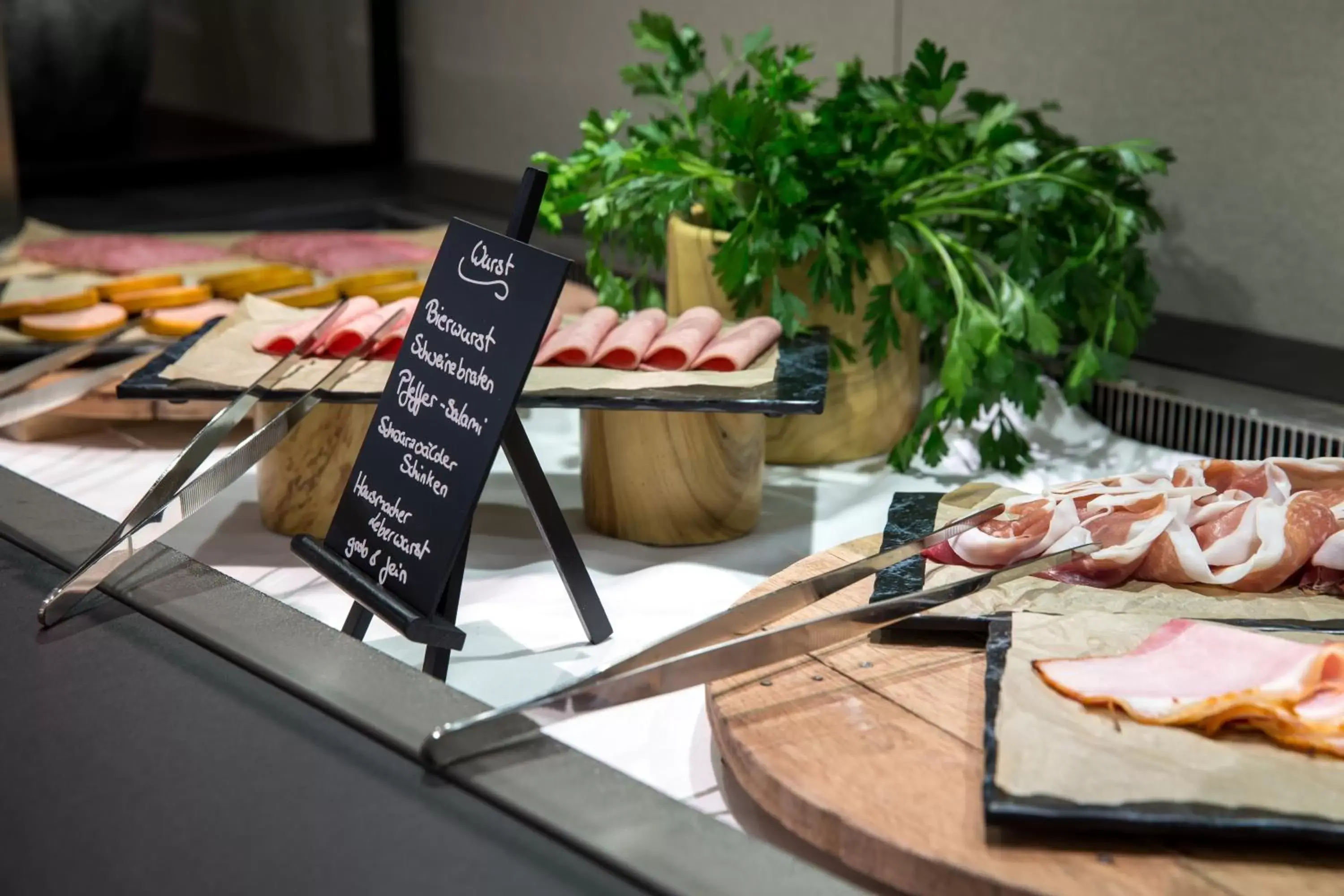 Buffet breakfast in Radisson Blu Hotel, Mannheim