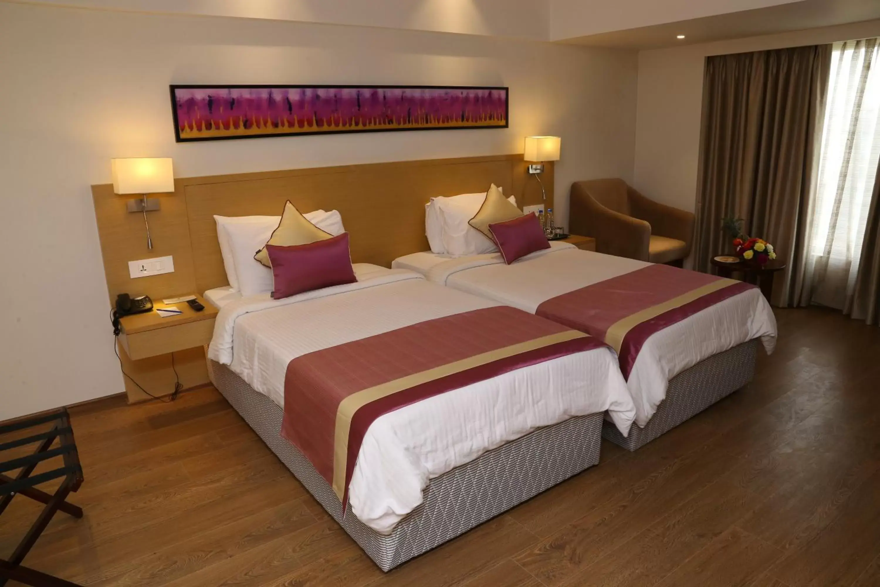 Bedroom, Bed in Sarovar Portico Rivera Ahmedabad