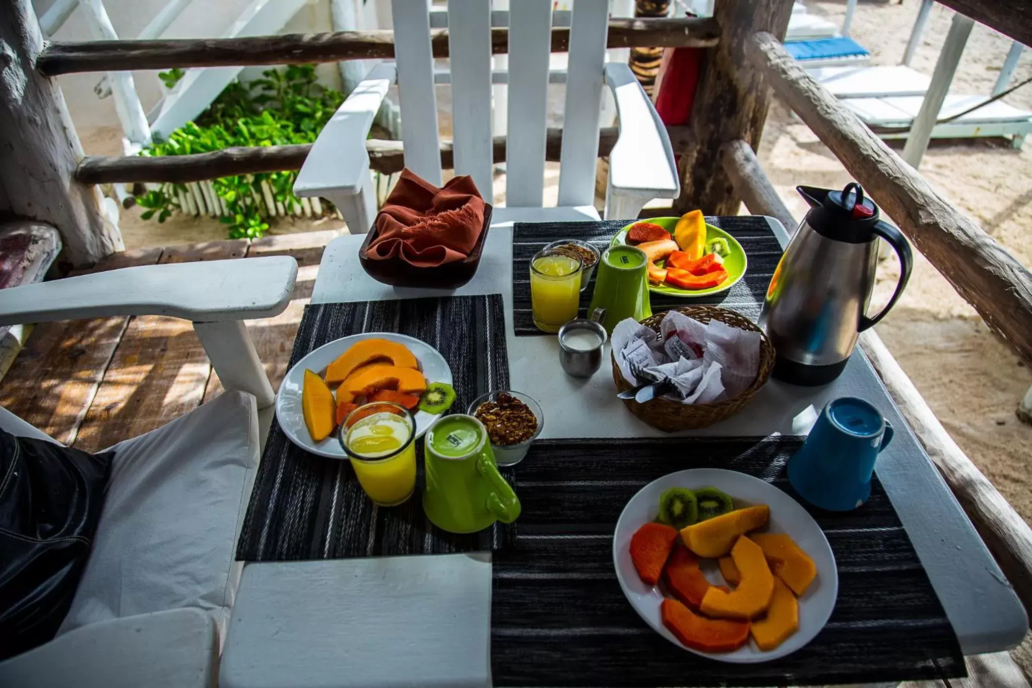 Breakfast in Posada Lamar Tulum Beach Front and Pool