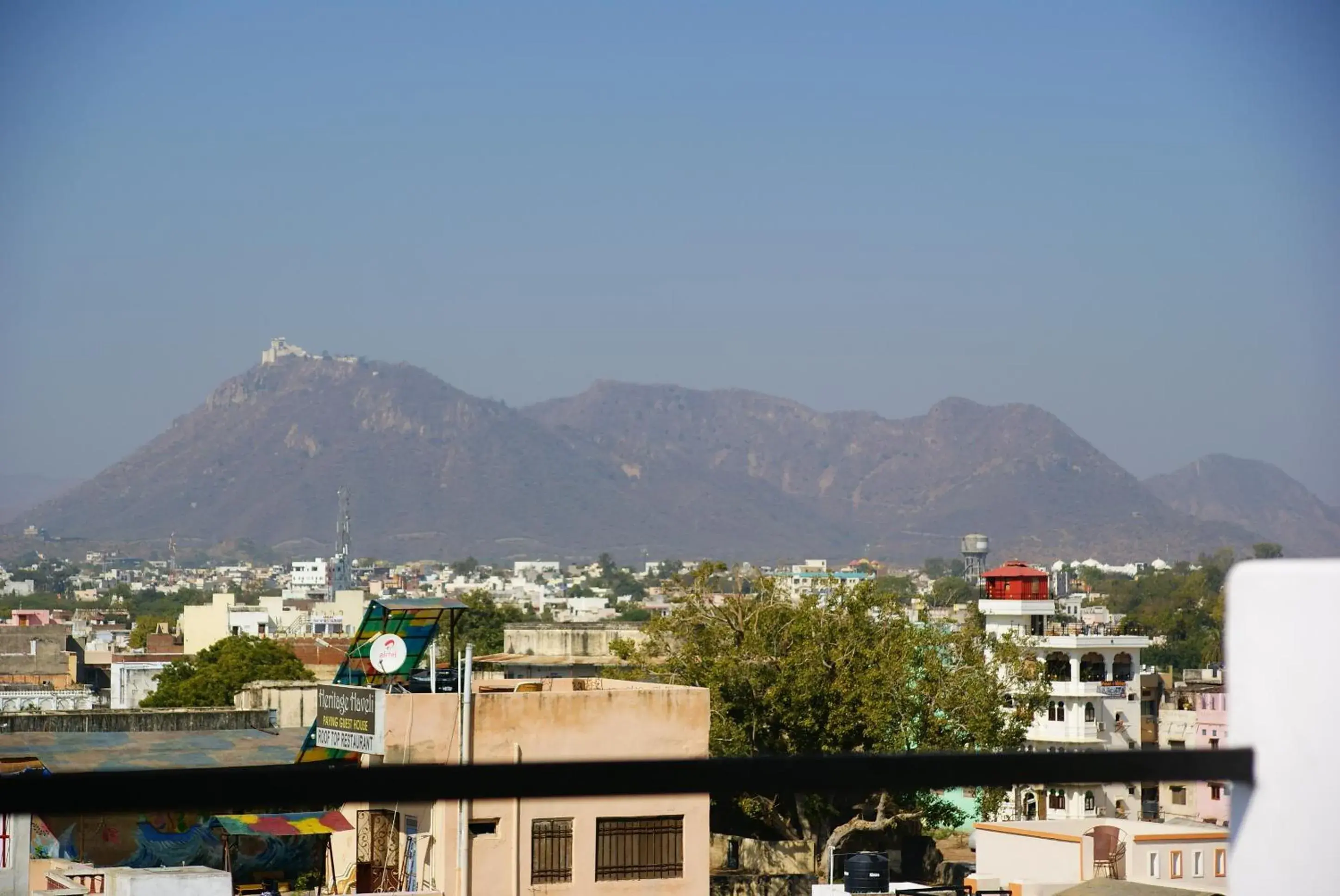 Bird's eye view, Mountain View in Udai Haveli Guesthouse