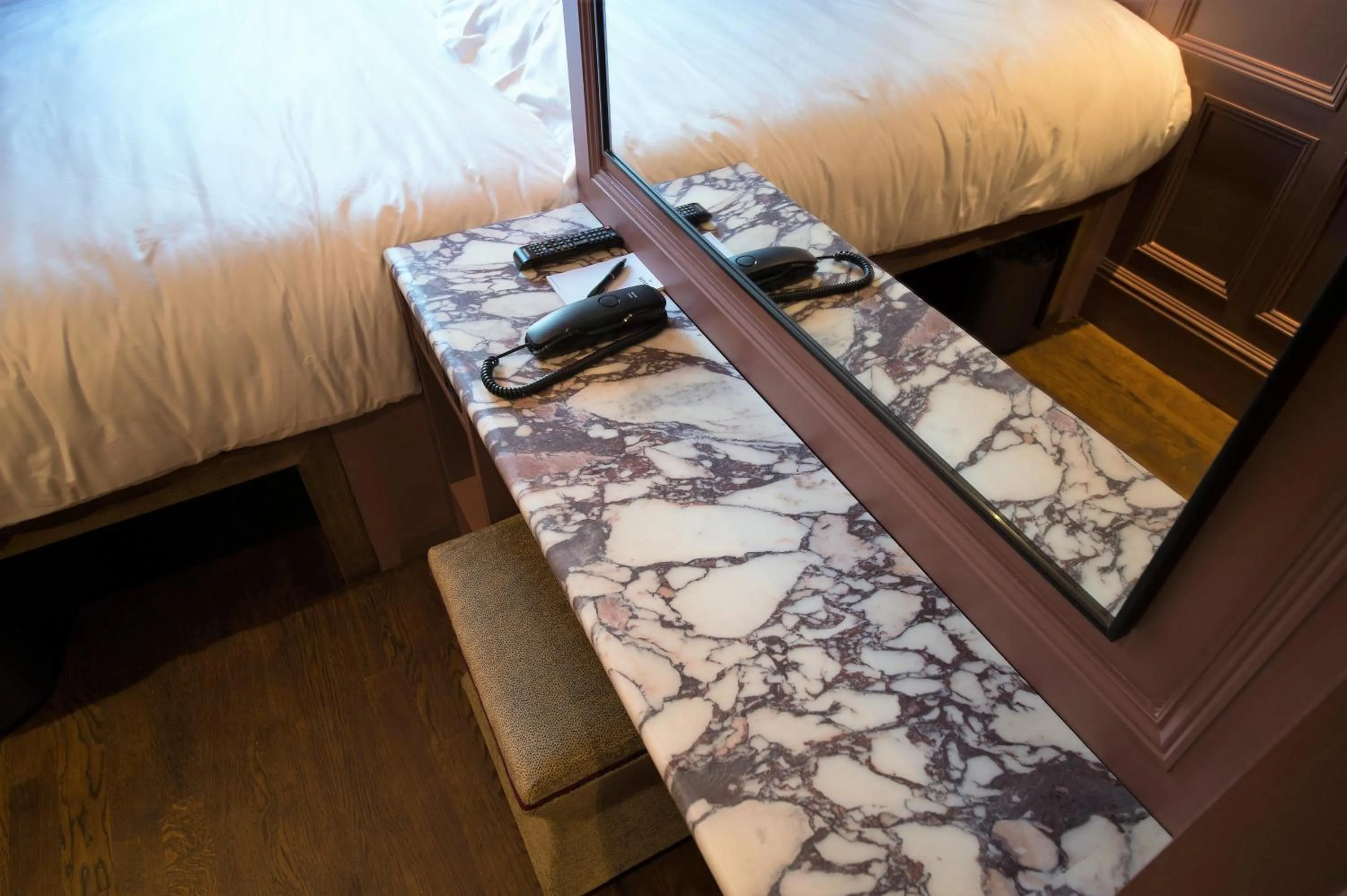 Decorative detail, Bed in Mimi's Hotel Soho