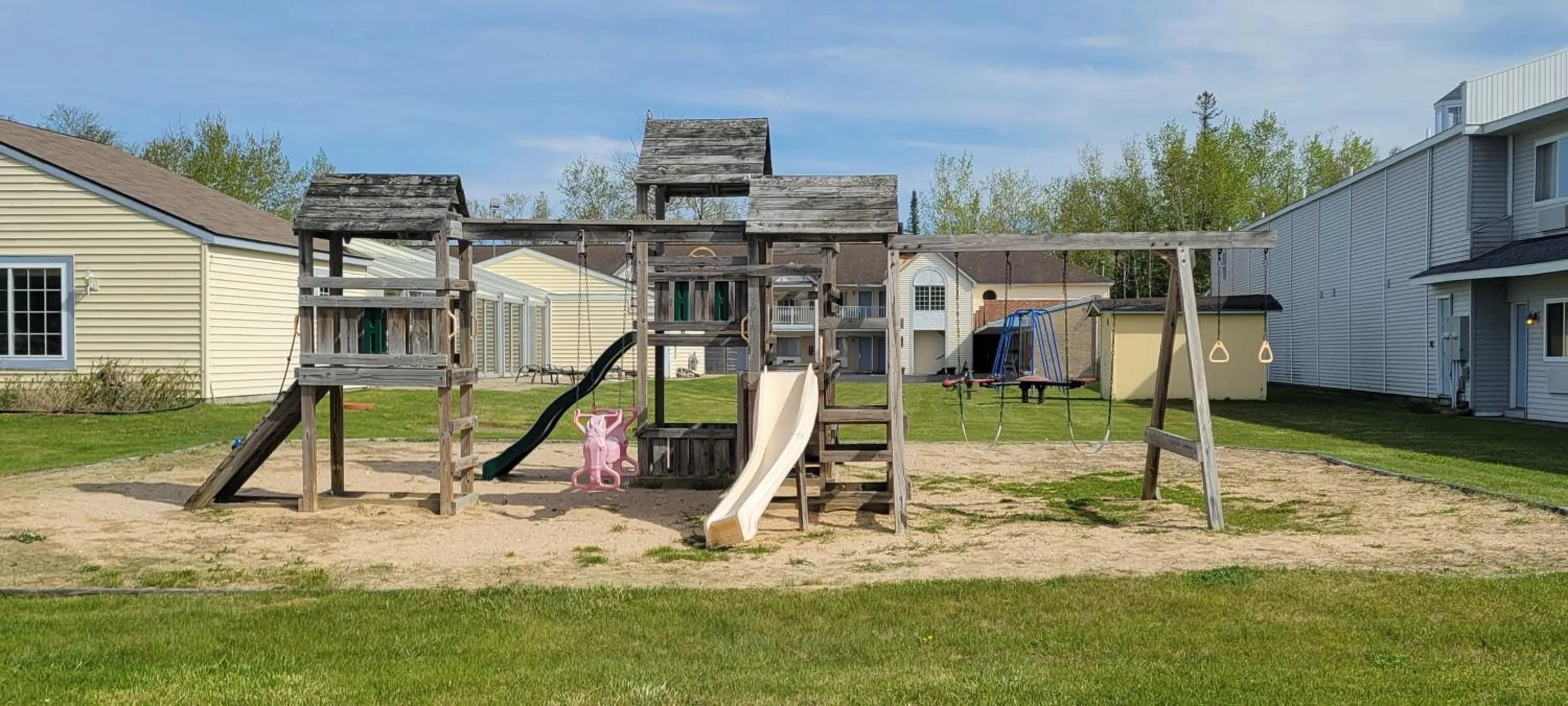 Children play ground in Thunderbird Inn of Mackinaw City