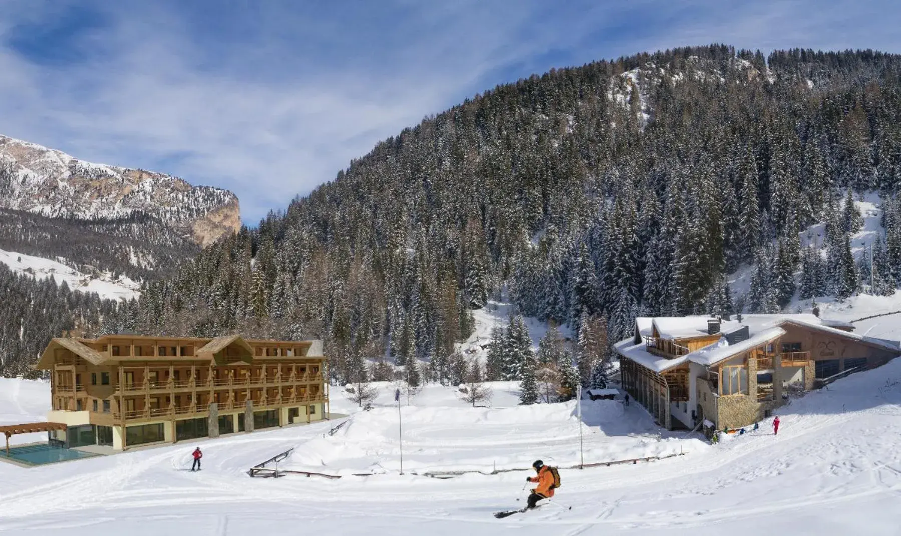 Property building, Winter in Hotel Pozzamanigoni