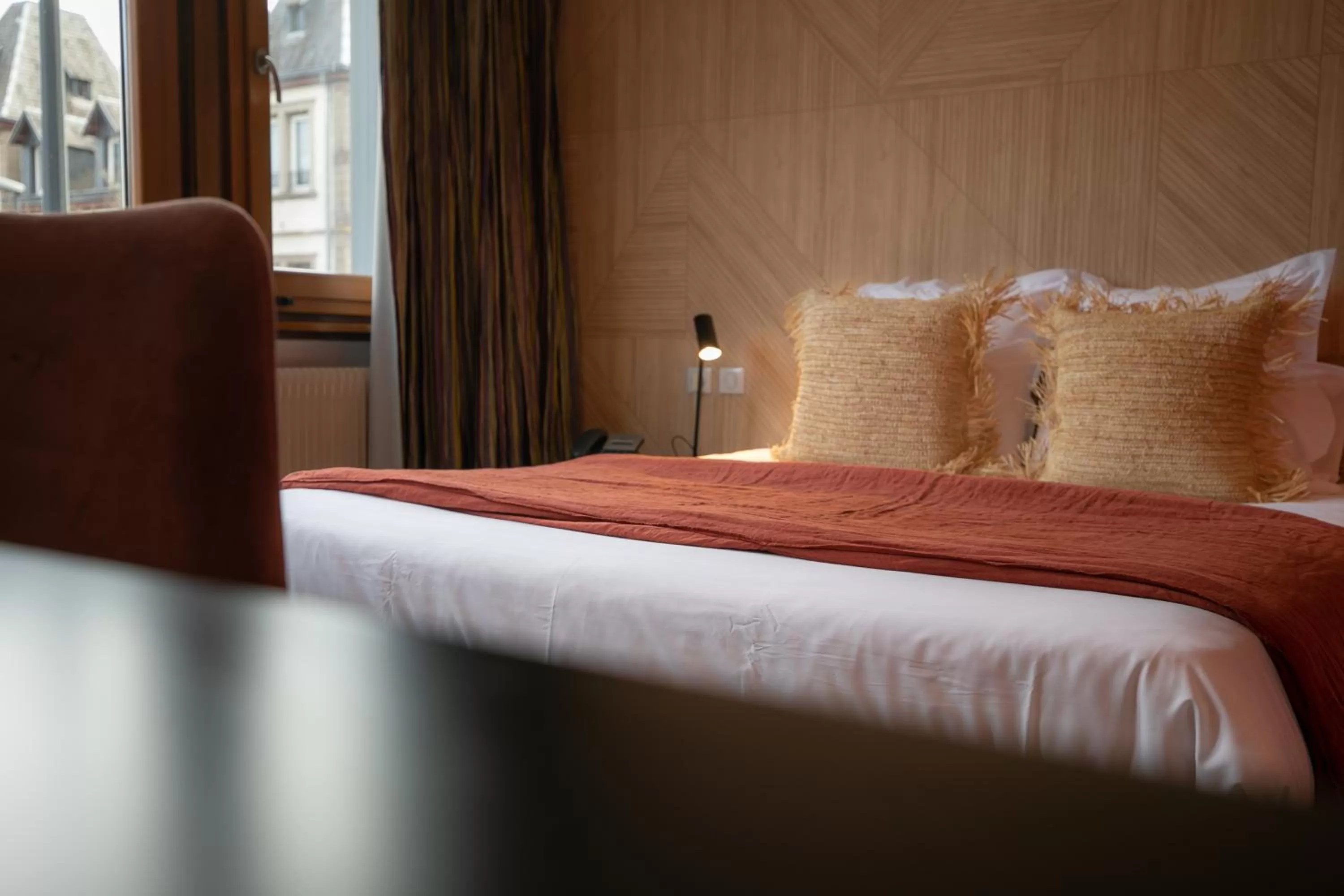 Bed in Hôtel Restaurant Vaillant proche Europapark Rulantica