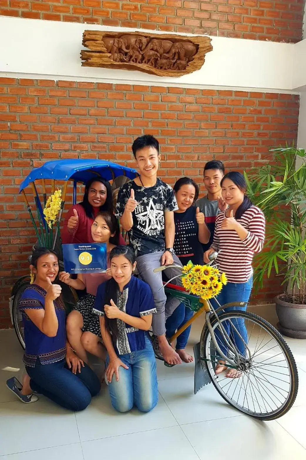 Staff, Children in My Chiangmai Boutique Lodge (SHA Extra Plus)