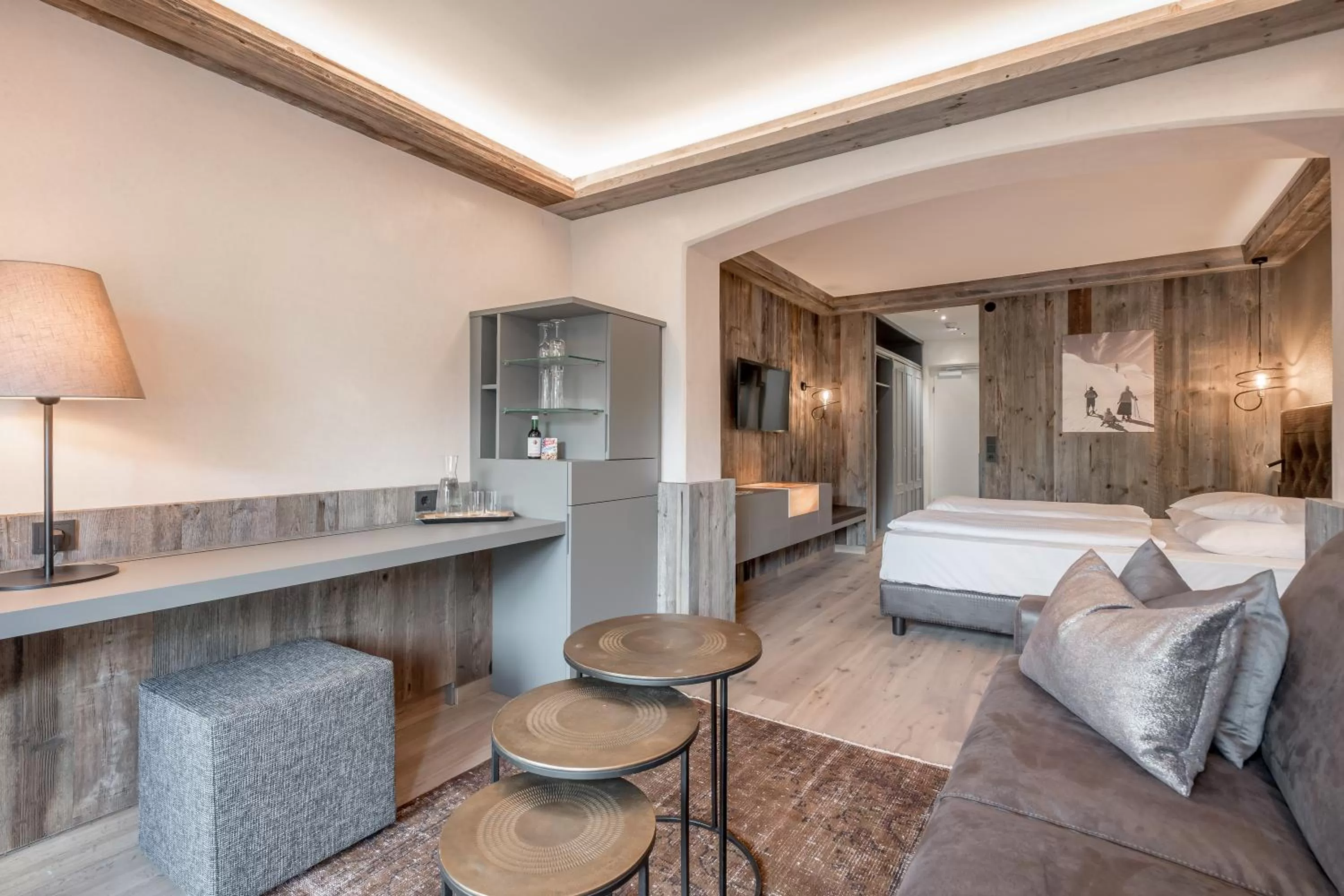 Bedroom, Bed in Natur & Spa Hotel Lärchenhof