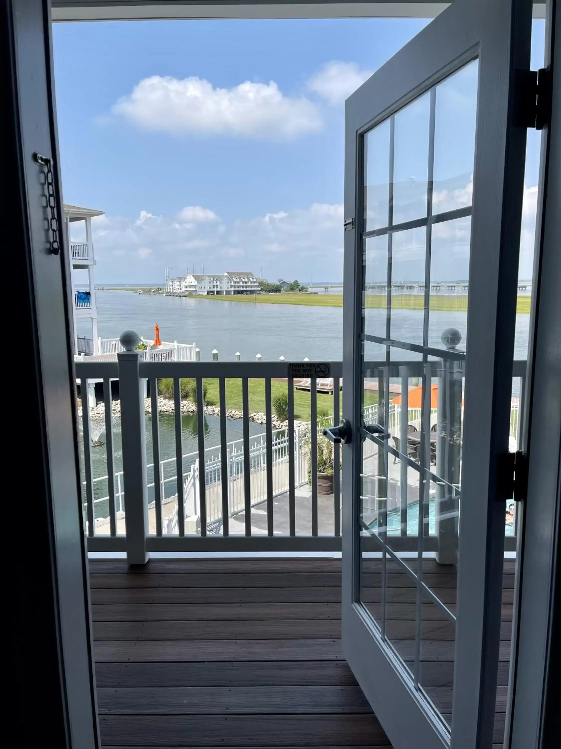 View (from property/room), Balcony/Terrace in Comfort Suites Chincoteague Island Bayfront Resort