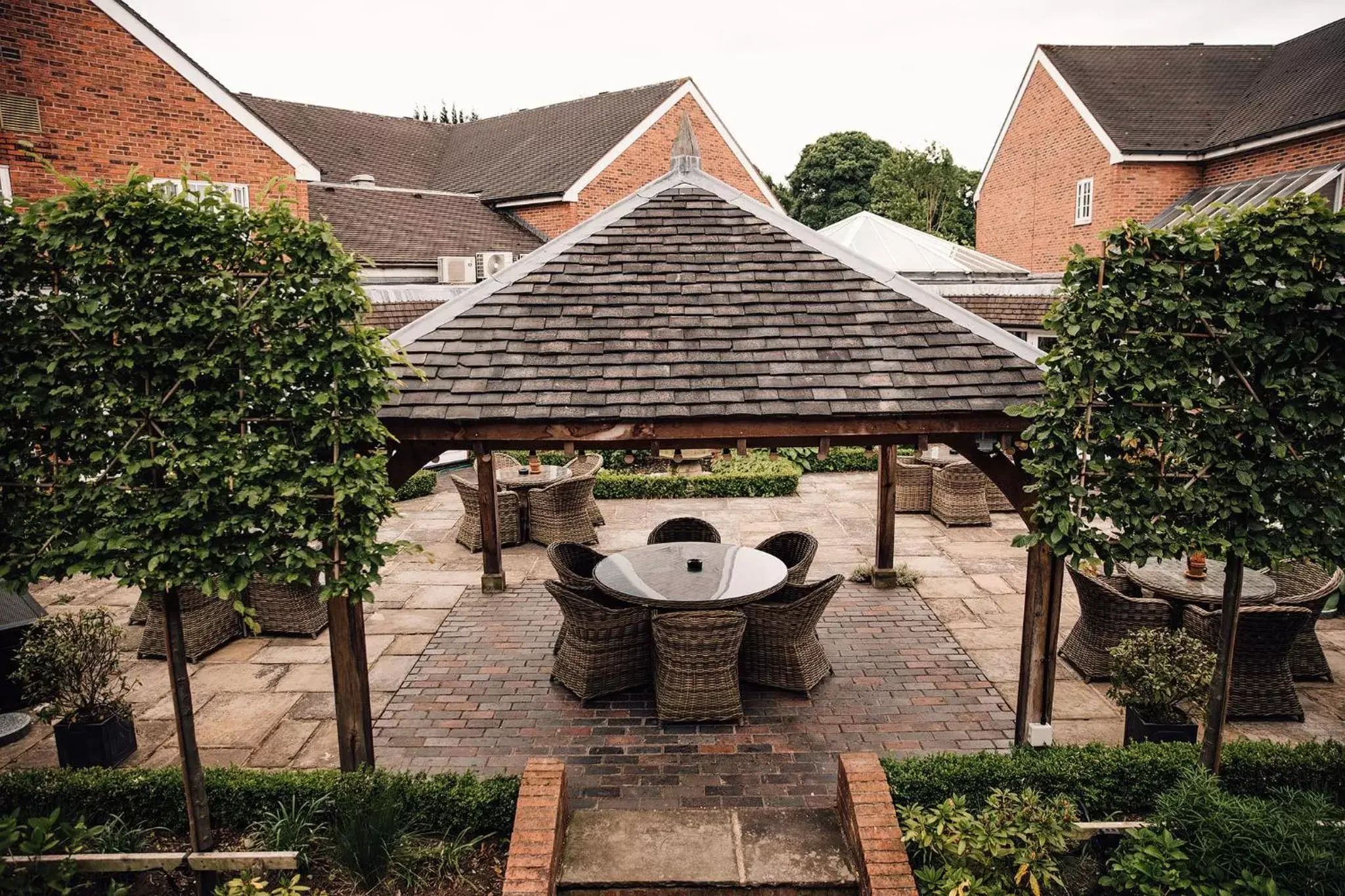 Patio in Manor House Hotel & Spa, Alsager