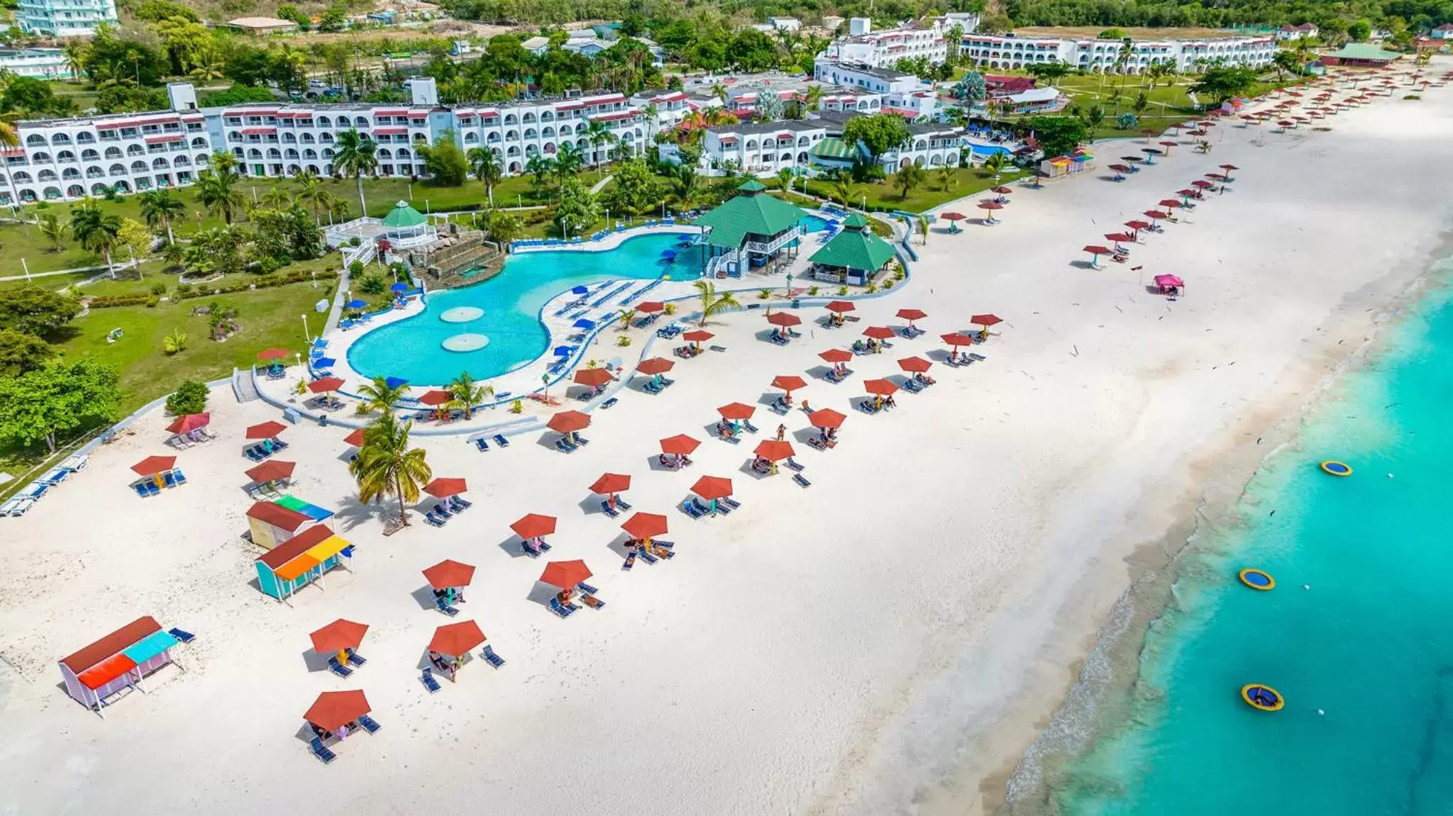 Beach, Bird's-eye View in Jolly Beach Antigua - All Inclusive