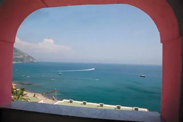 Balcony/Terrace, Sea View in Hotel Casa Rosa Terme