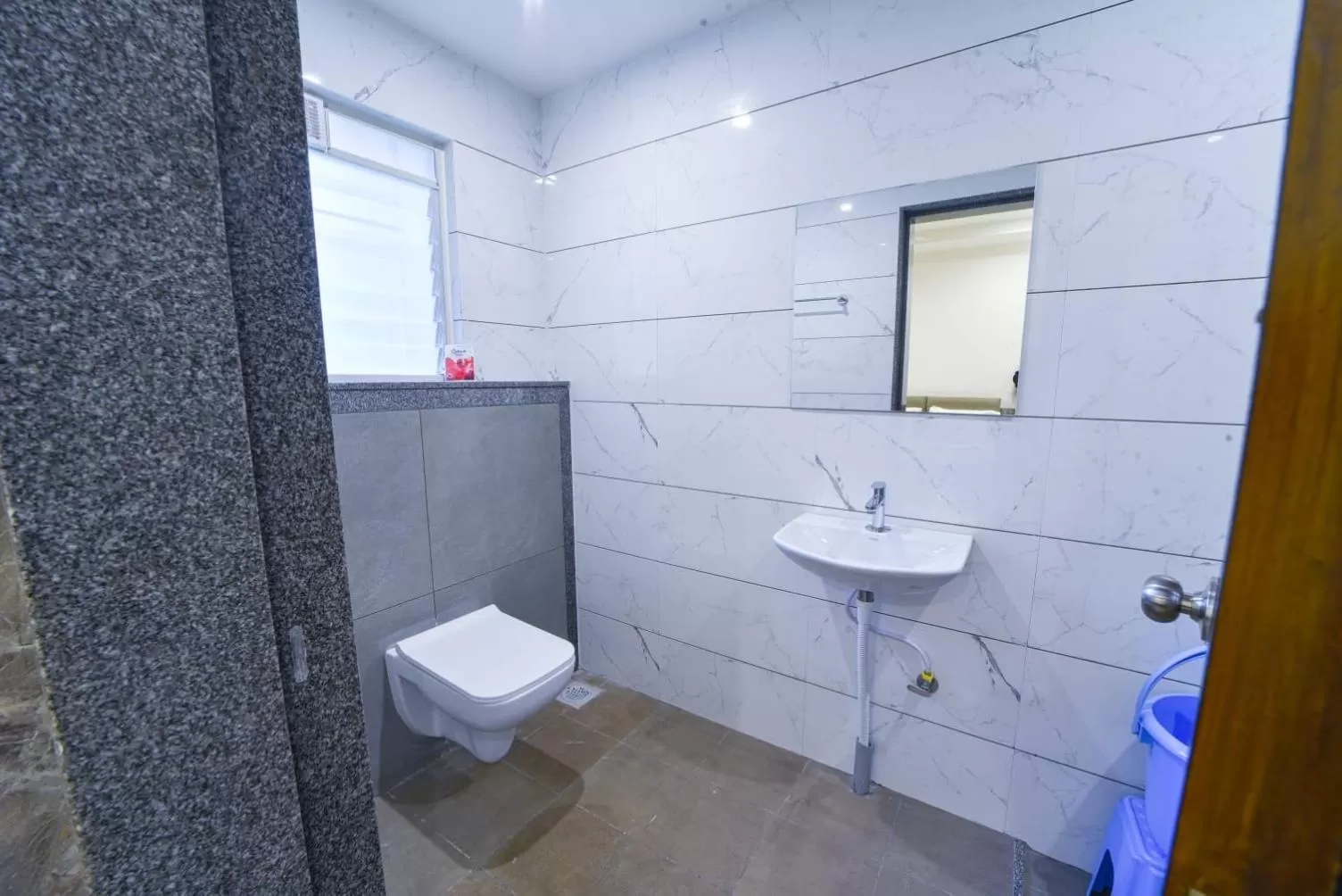 Bathroom in Hotel TrushaDham Near to Mahalaxmi Temple Kolhapur