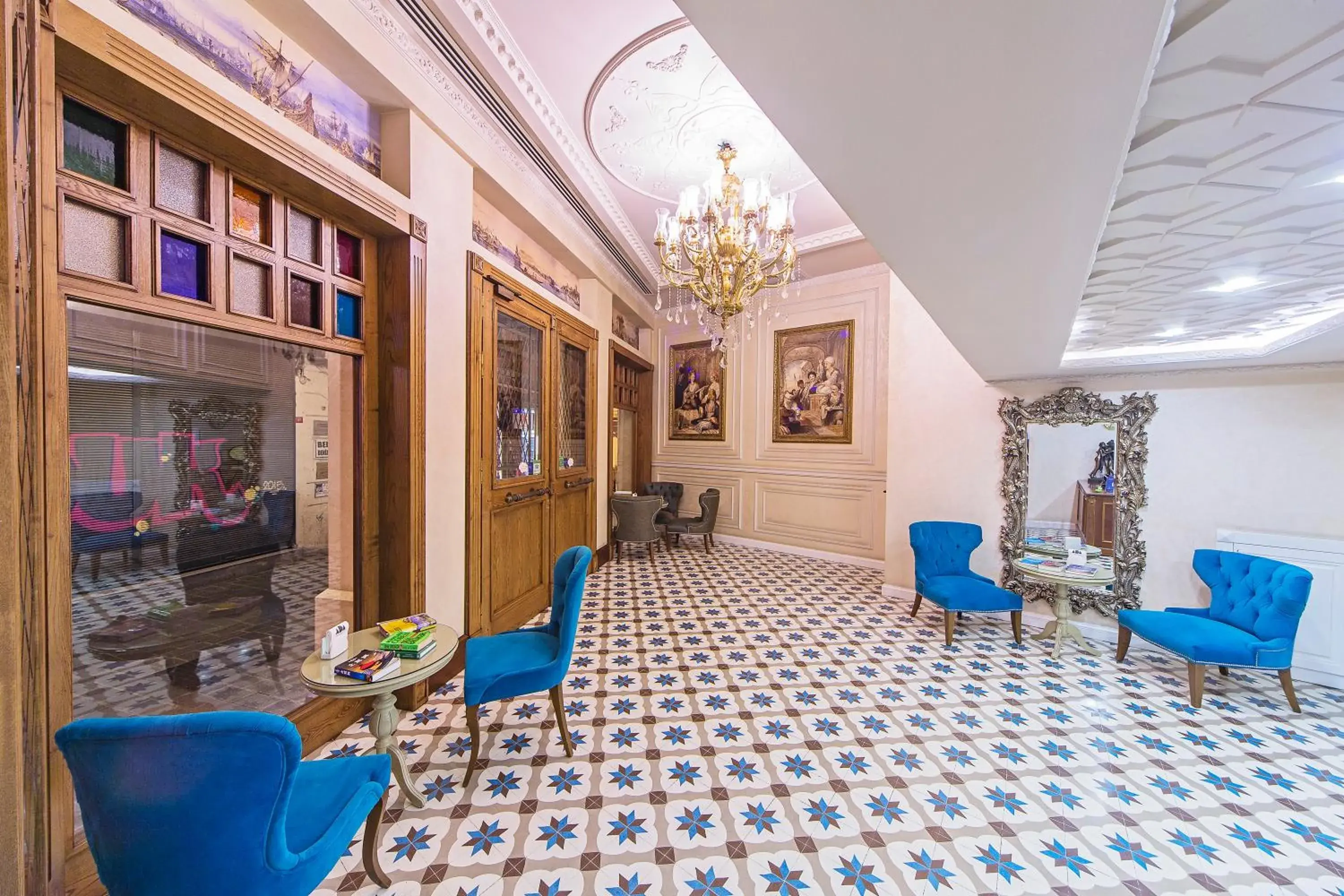Communal lounge/ TV room, Lobby/Reception in Ada Karakoy Hotel