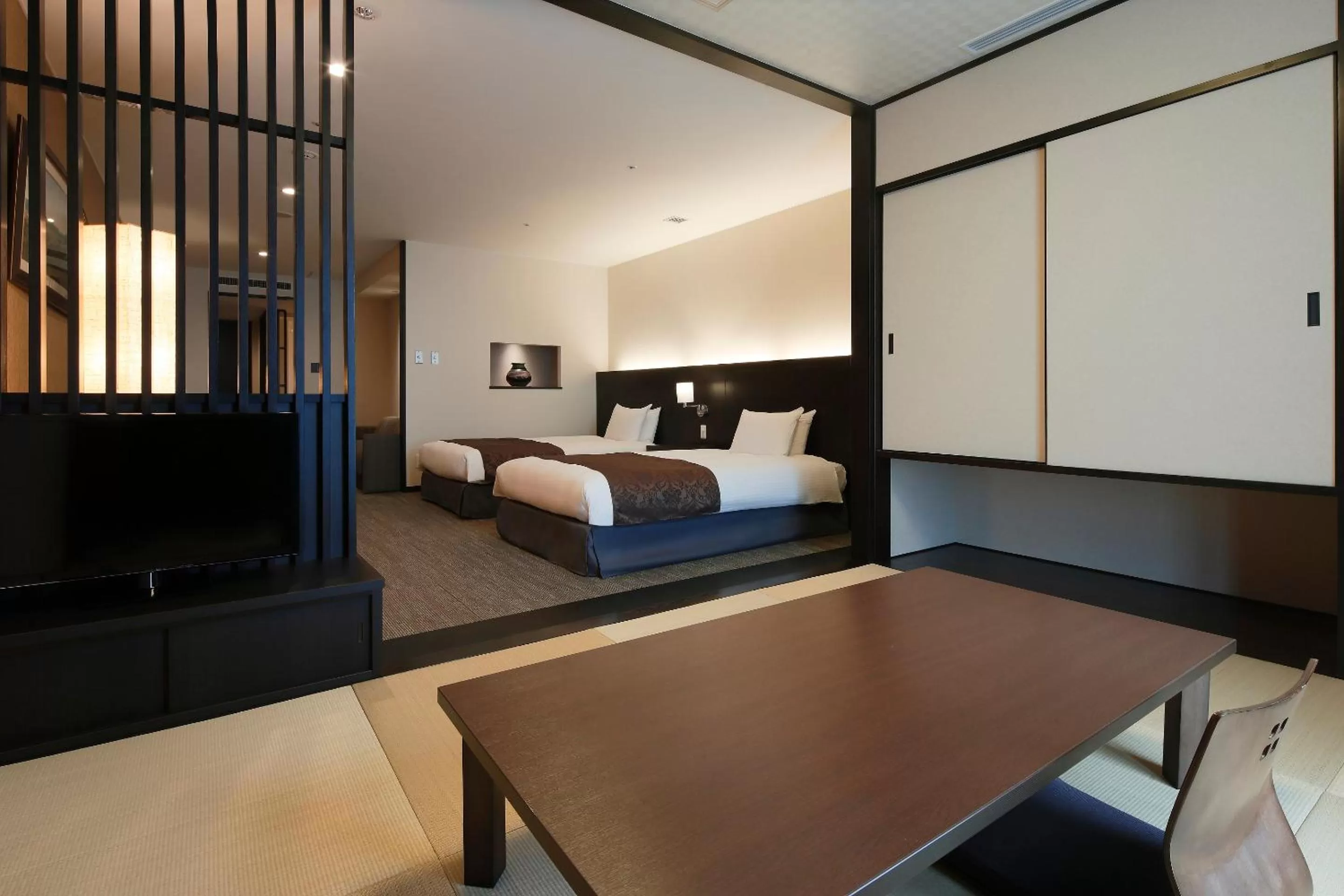 Photo of the whole room, Bed in Kyoto Tower Hotel