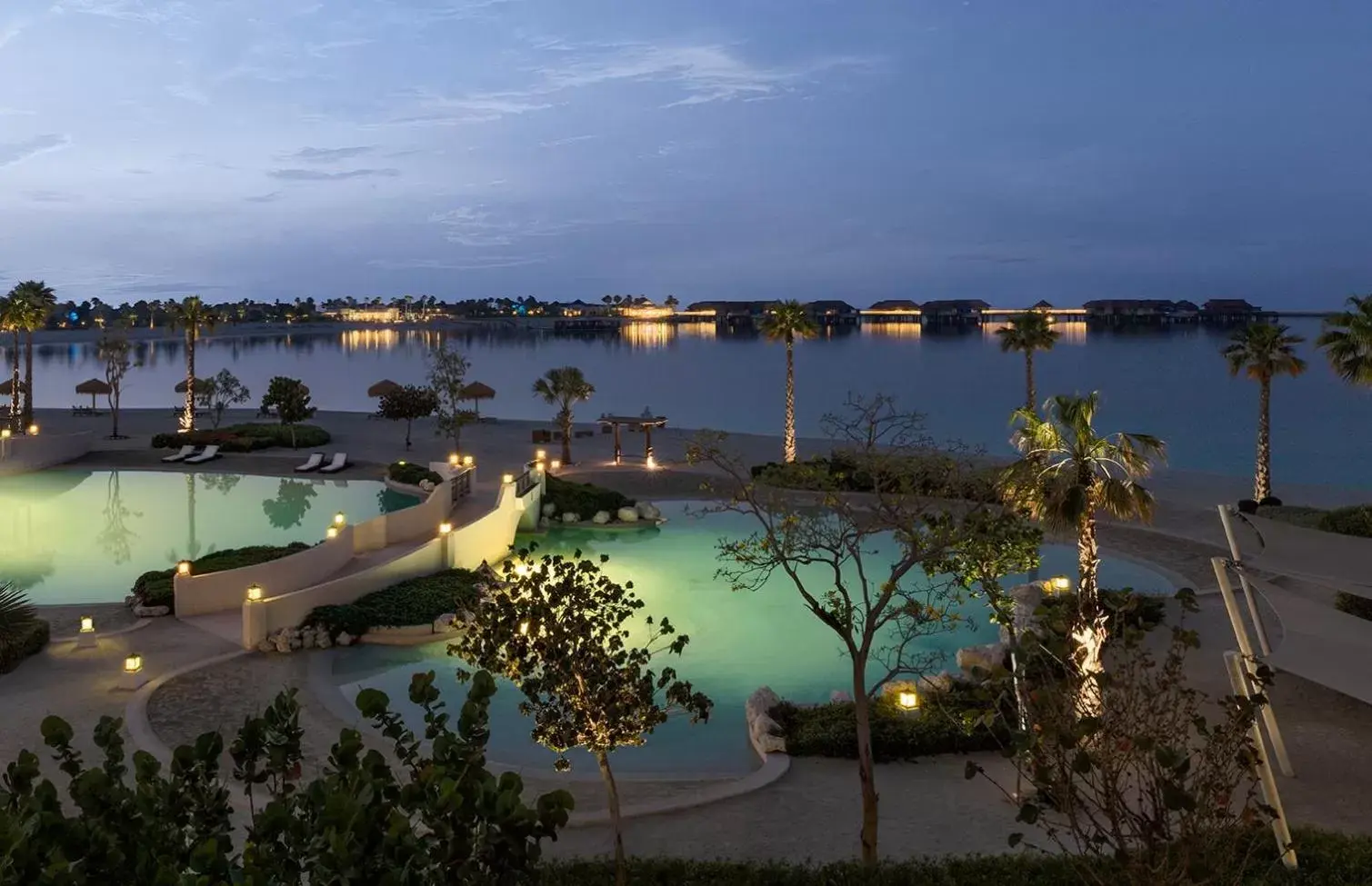 Night, Pool View in Banana Island Resort Doha by Anantara