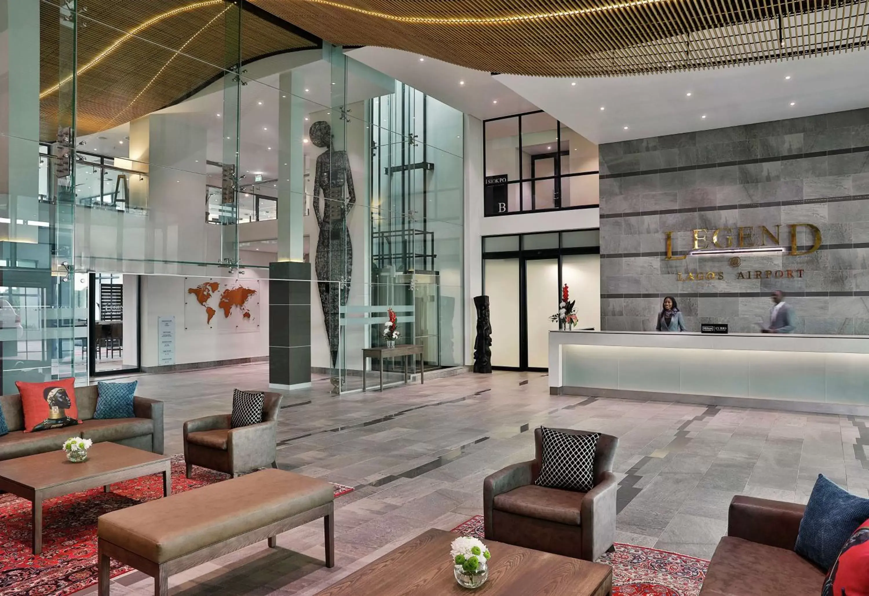 Lobby or reception in Legend Hotel Lagos Airport, Curio Collection By Hilton