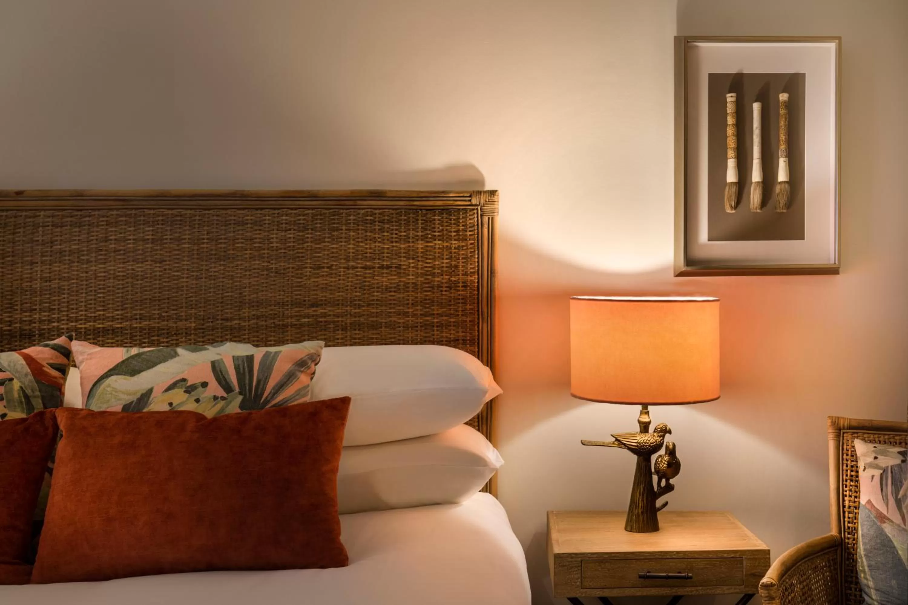 Bed in Hotel Frangos