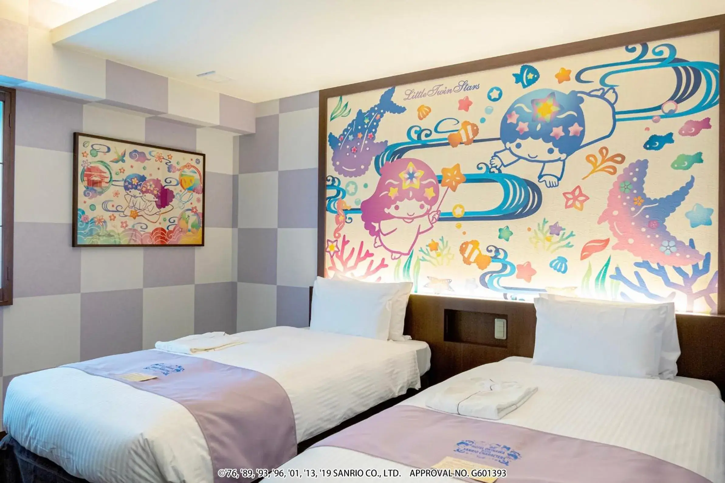 Photo of the whole room, Bed in Hotel Okinawa With Sanrio Characters