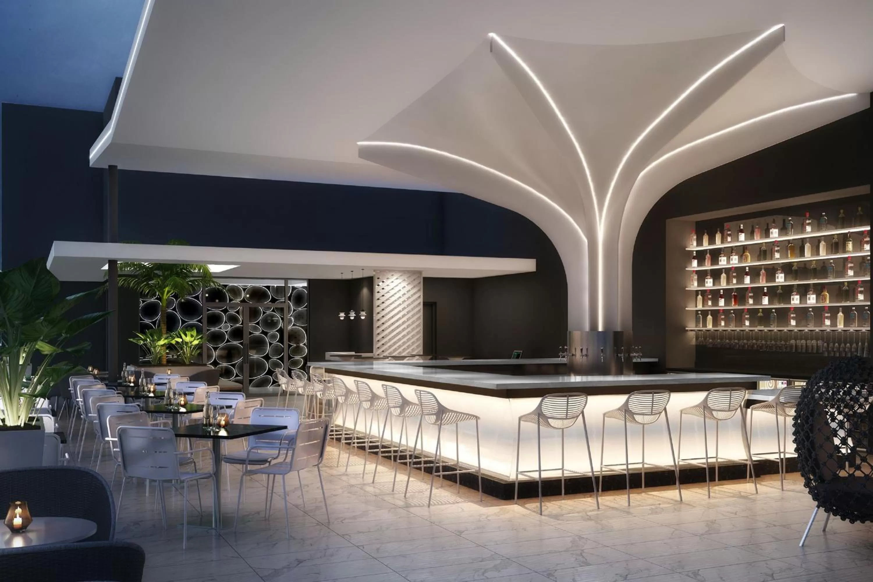 Lounge or bar in AC Hotel By Marriott Miami Brickell