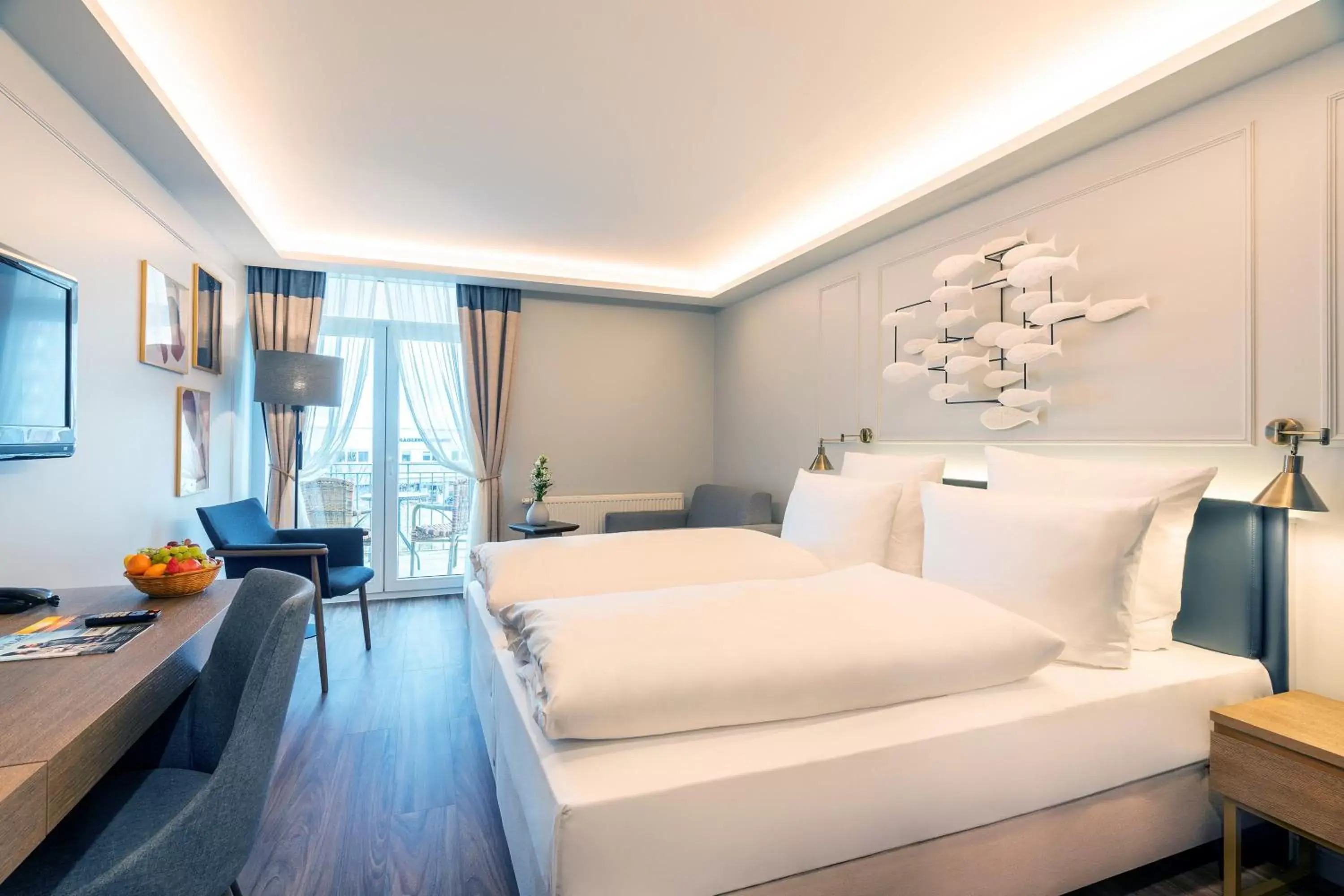 Bed in SEETELHOTEL Pommerscher Hof das Wellnesshotel im Herzen der Kaiserbäder mit direktem Zugang zur Wellnessoase Shehrazade Bed in SEETELHOTEL Pommerscher Hof das Wellnesshotel im Herzen der Kaiserbäder mit direktem Zugang zur Wellnessoase Shehrazade