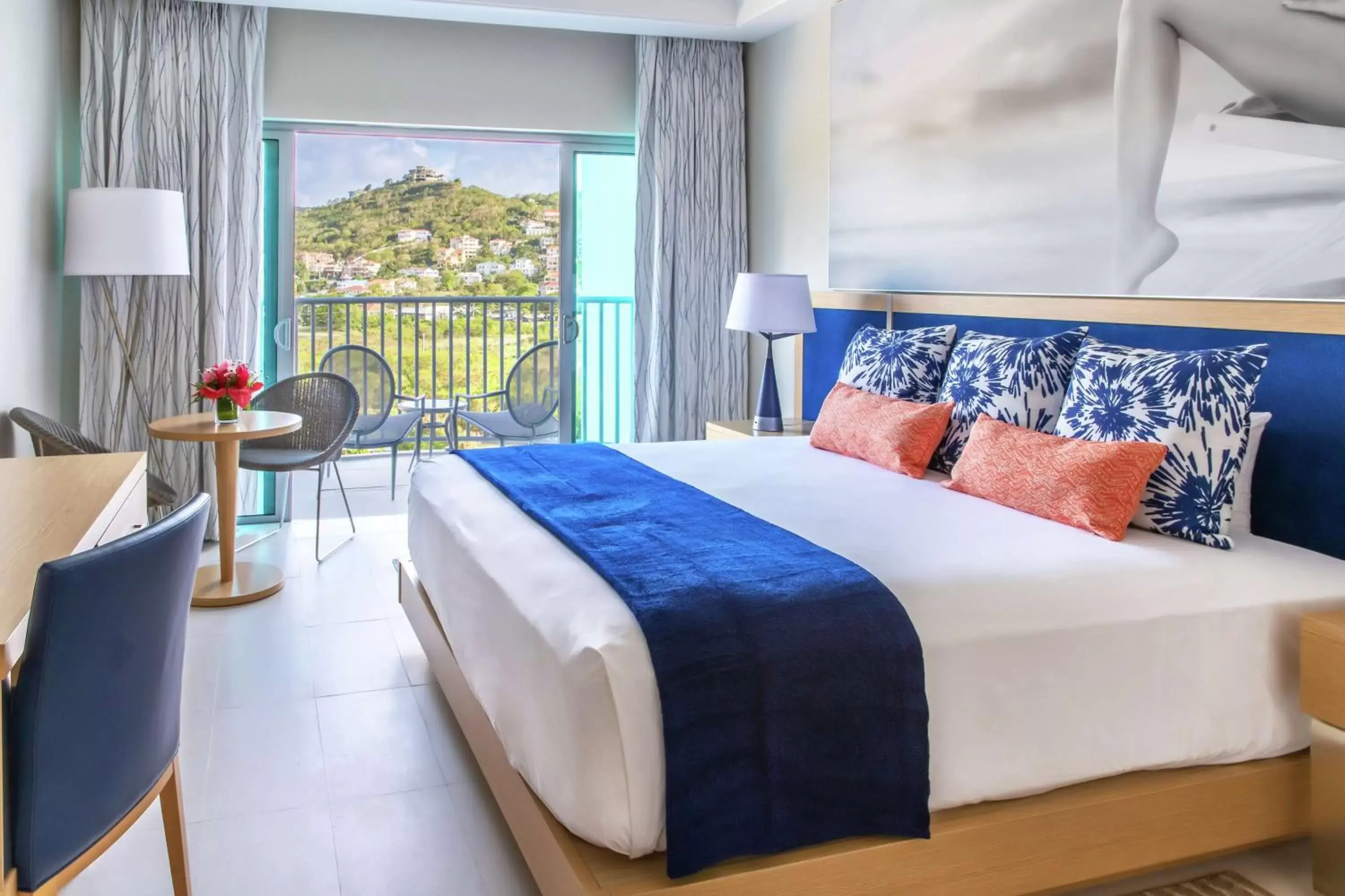 Bedroom, Bed in Harbor Club St Lucia, Curio Collection by Hilton