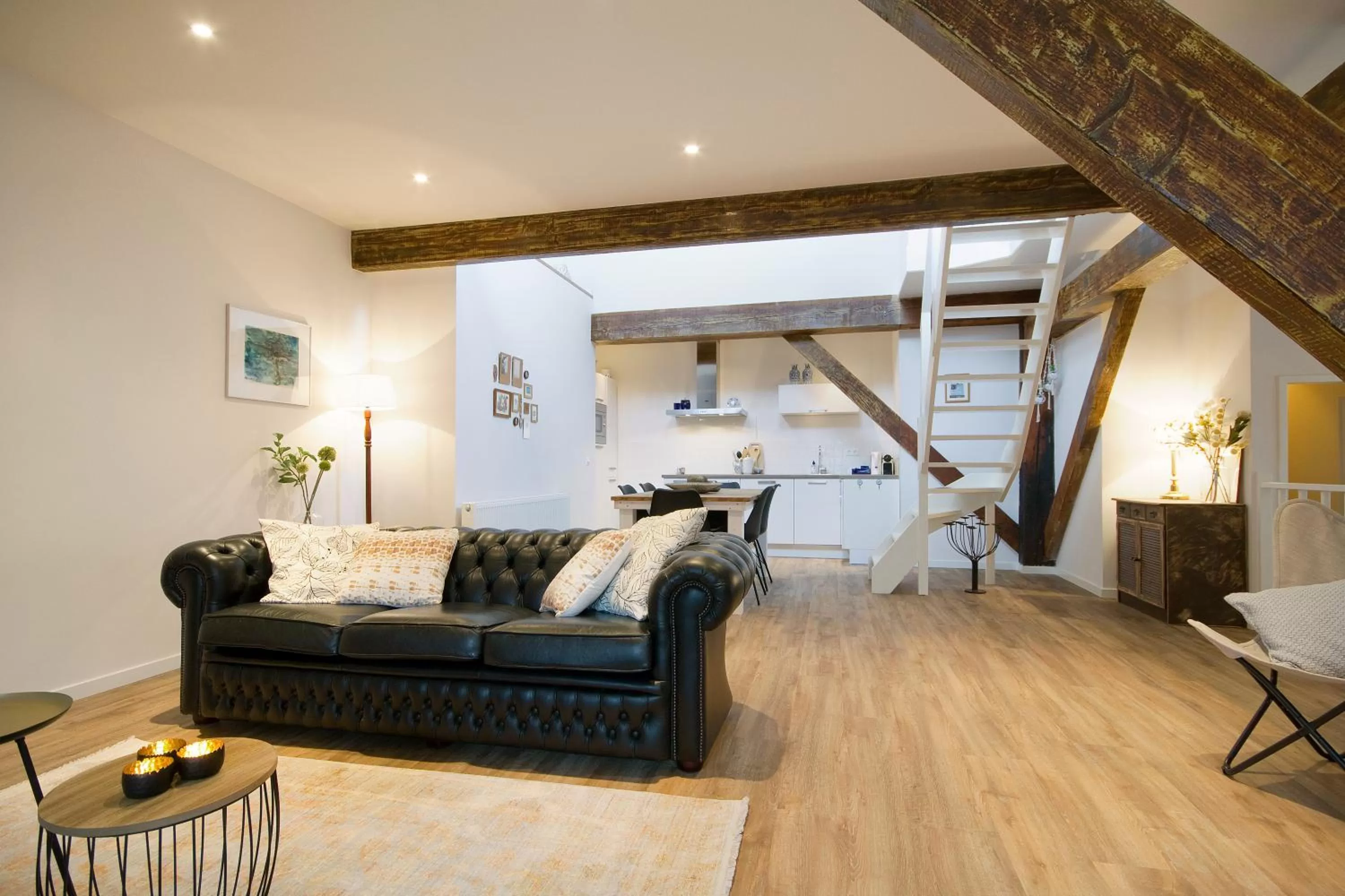 Kitchen or kitchenette, Bed in "Karel de Grote" Bergen