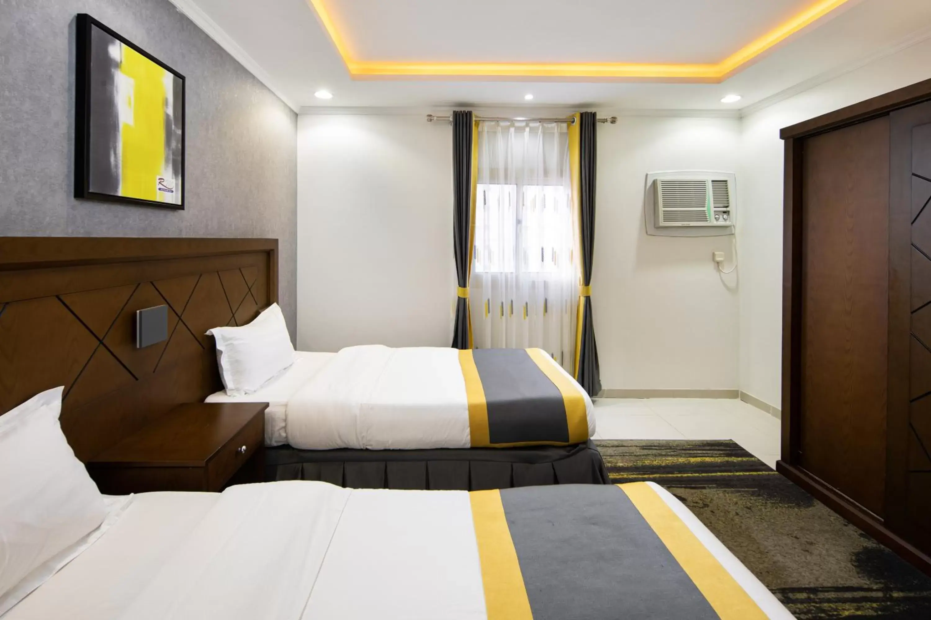 Bedroom, Bed in Mirada Purple Al Waha - Serviced Apartments Bedroom, Bed in Mirada Purple Al Waha - Serviced Apartments