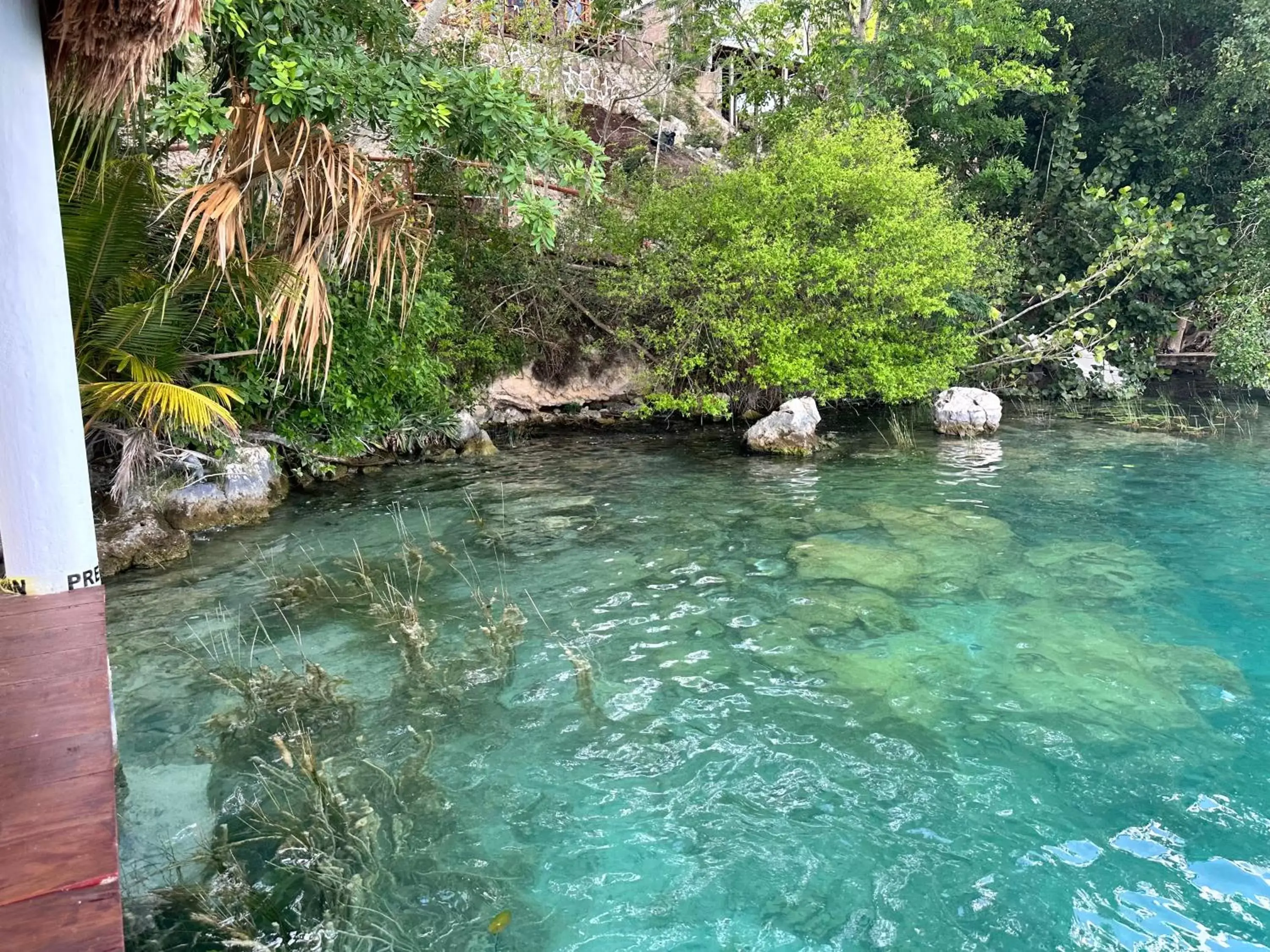 Swimming Pool in bacalar My Love Front Laguna