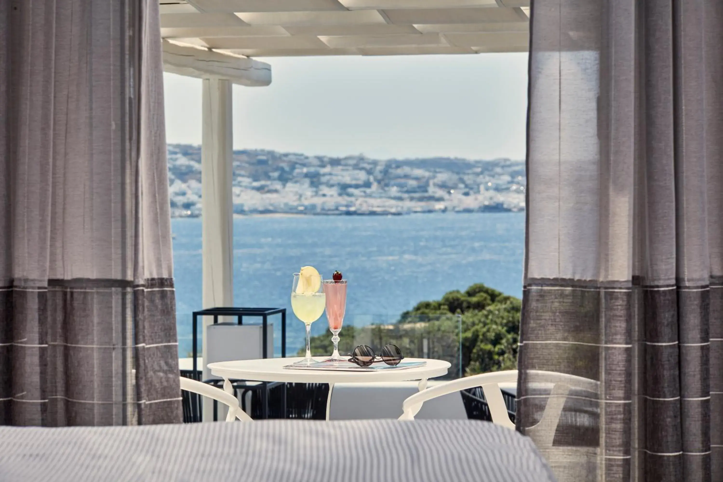 Balcony/Terrace, Restaurant/Places to Eat in Mykonos Princess Hotel