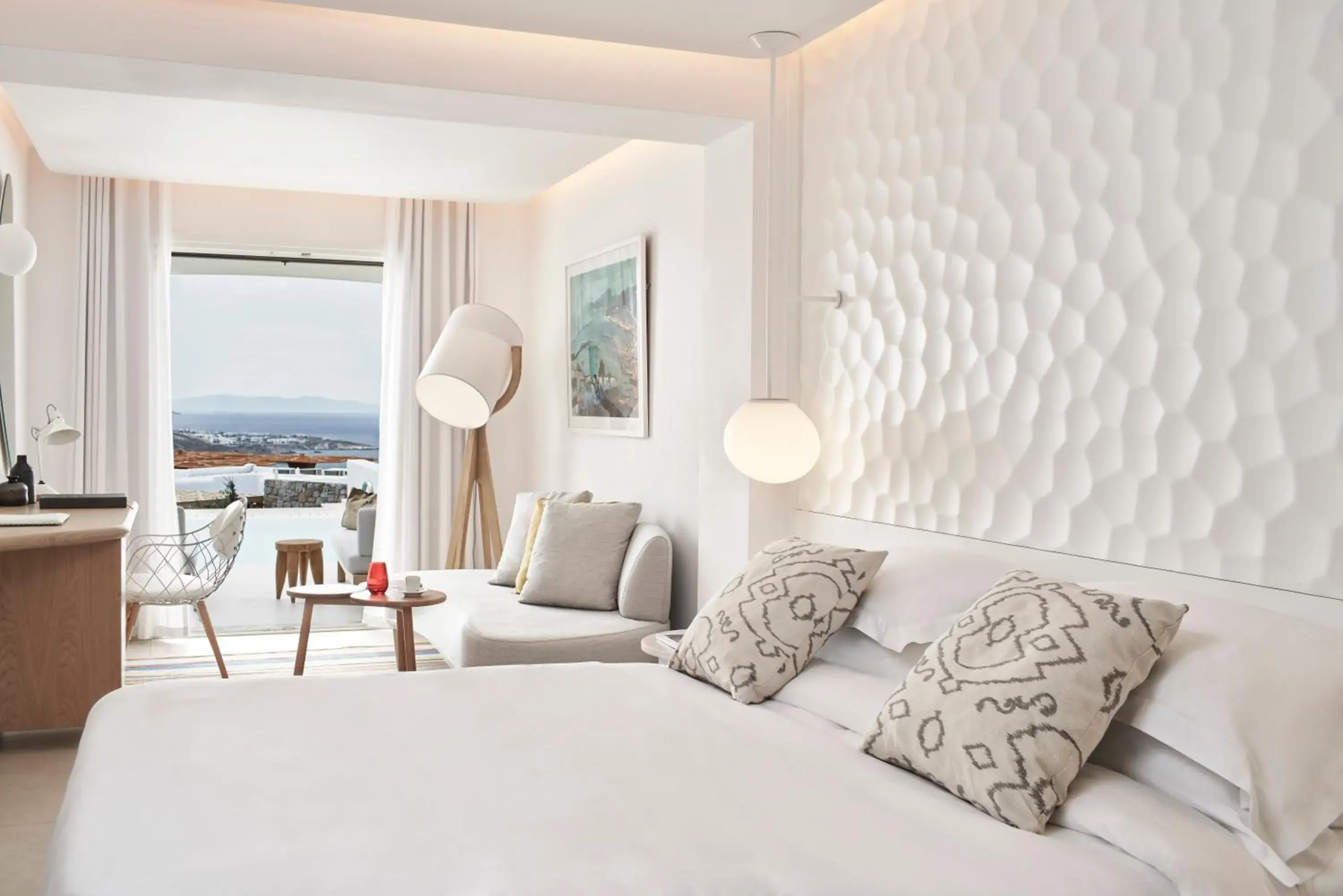 Photo of the whole room, Bed in Myconian Kyma - Design Hotels