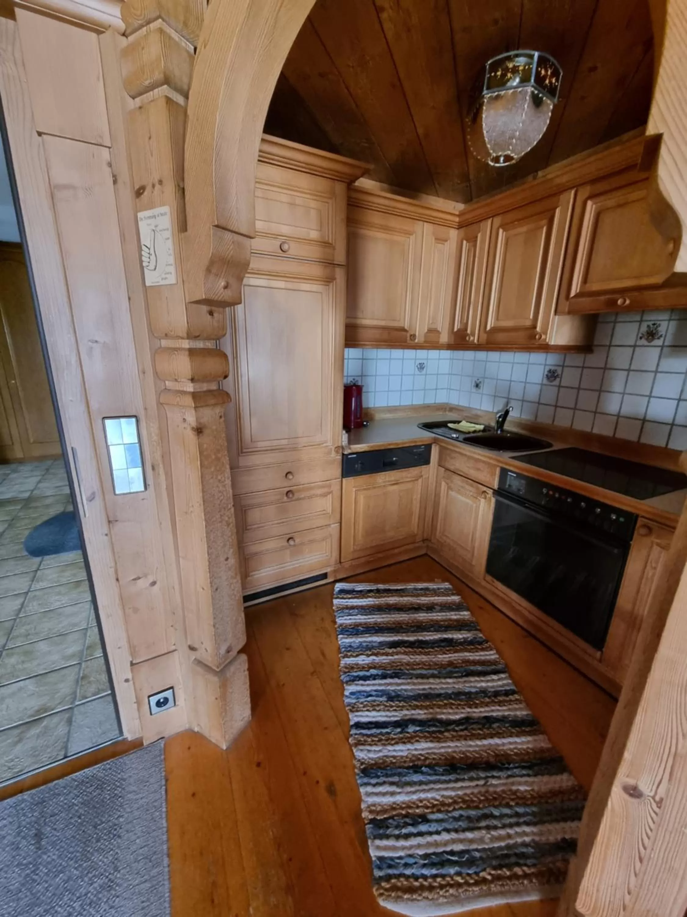 Kitchen or kitchenette in Hotel Sonnleiten