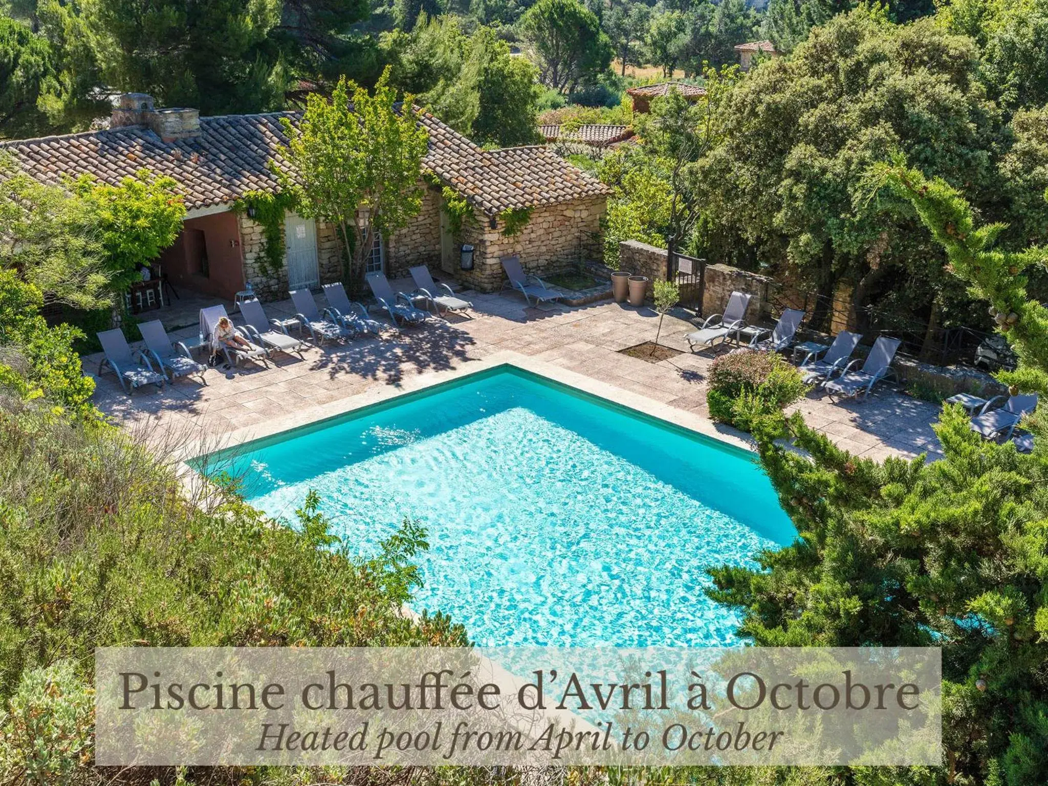 Swimming pool, Pool View in Abbaye de Sainte Croix