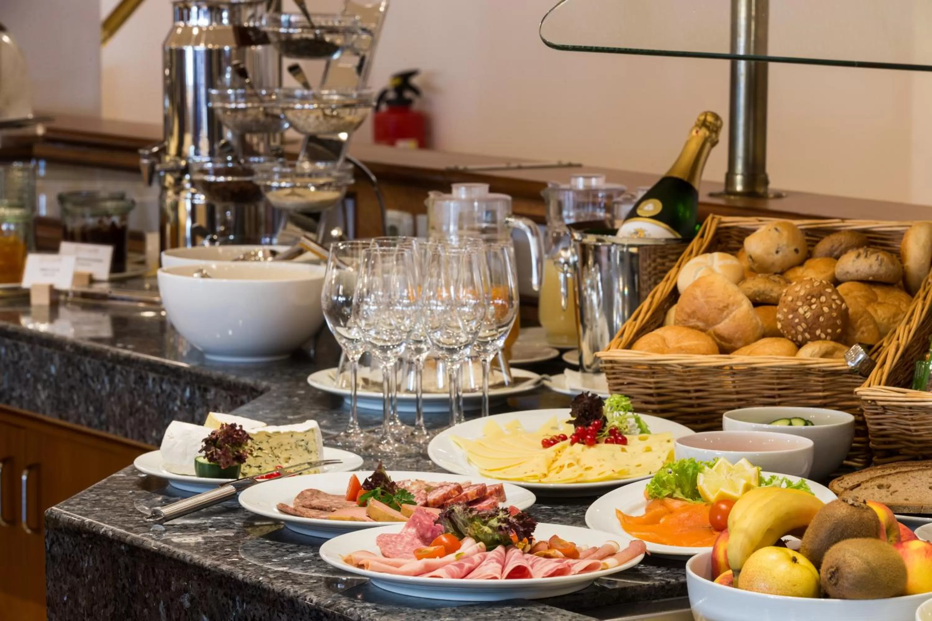 Buffet breakfast in Hotel Rheingold