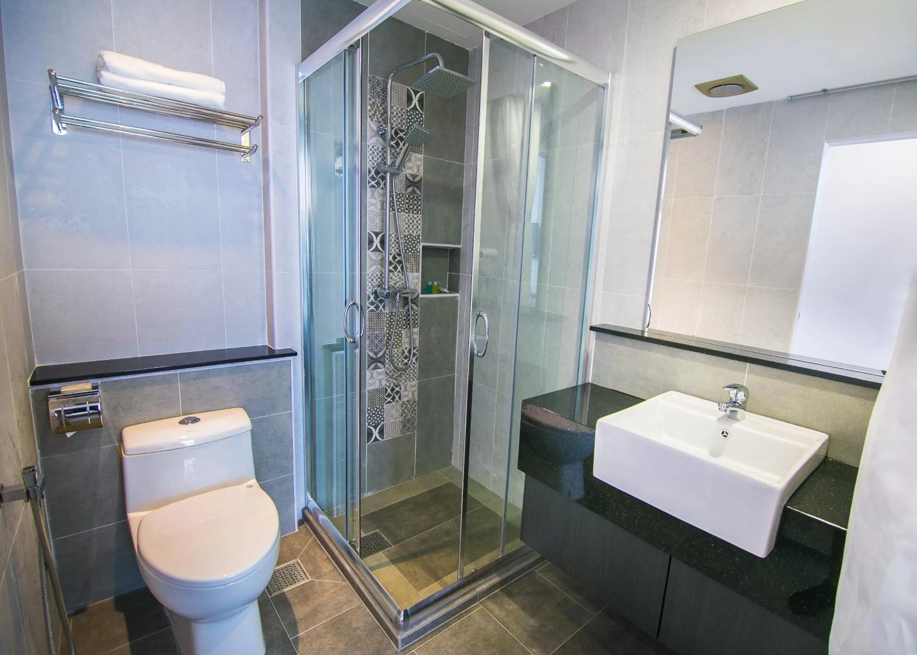 Shower in INDRA HOTEL - BOUTIQUE SUITES