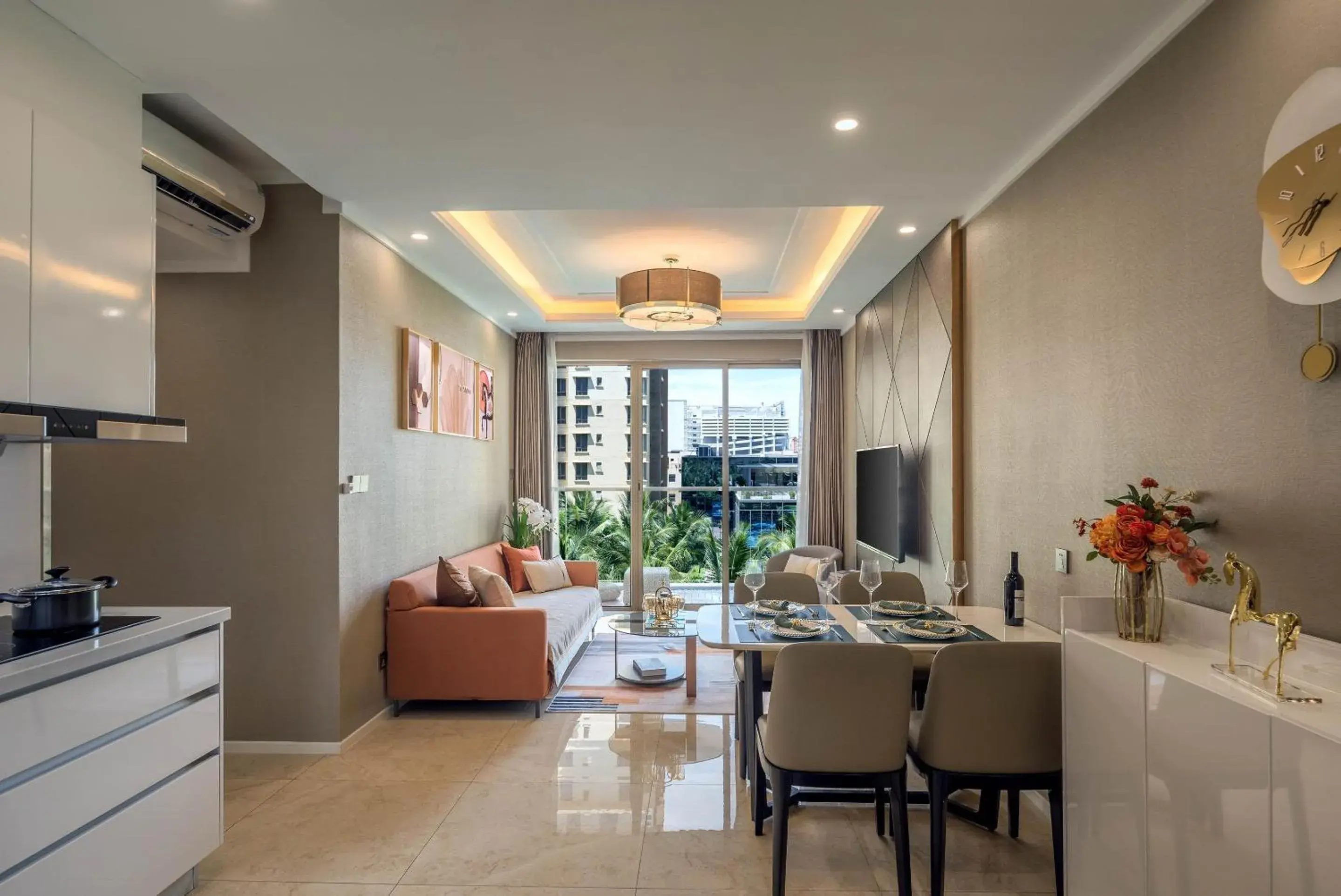 Living room, Dining Area in One Park Hotel and Service Apartment