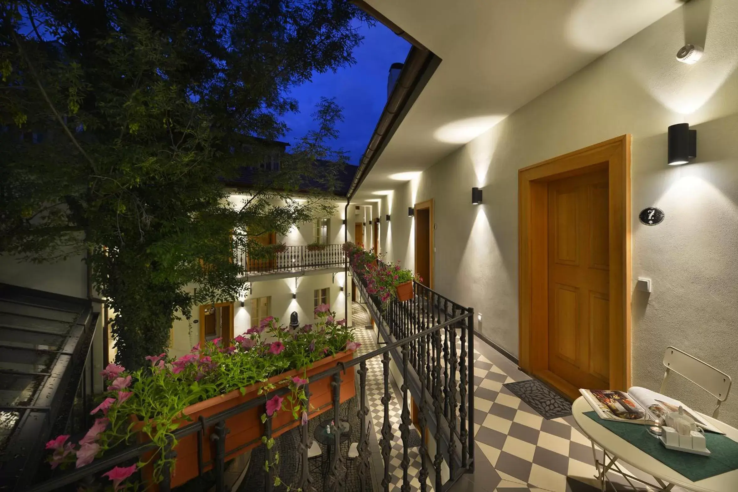 Inner courtyard view in Hotel At the White Lily