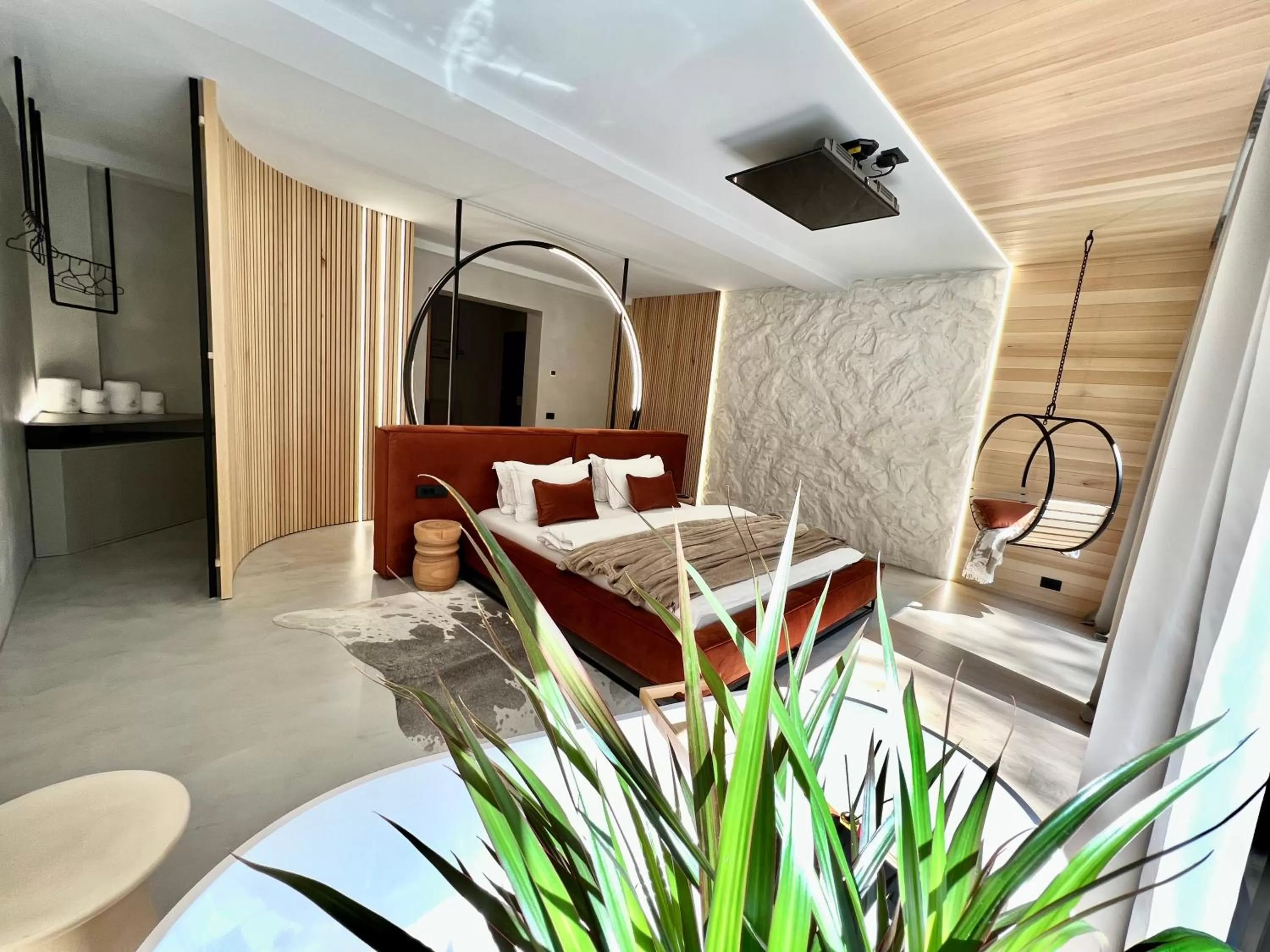 Bed, Seating Area in Garden Retreat Junior
