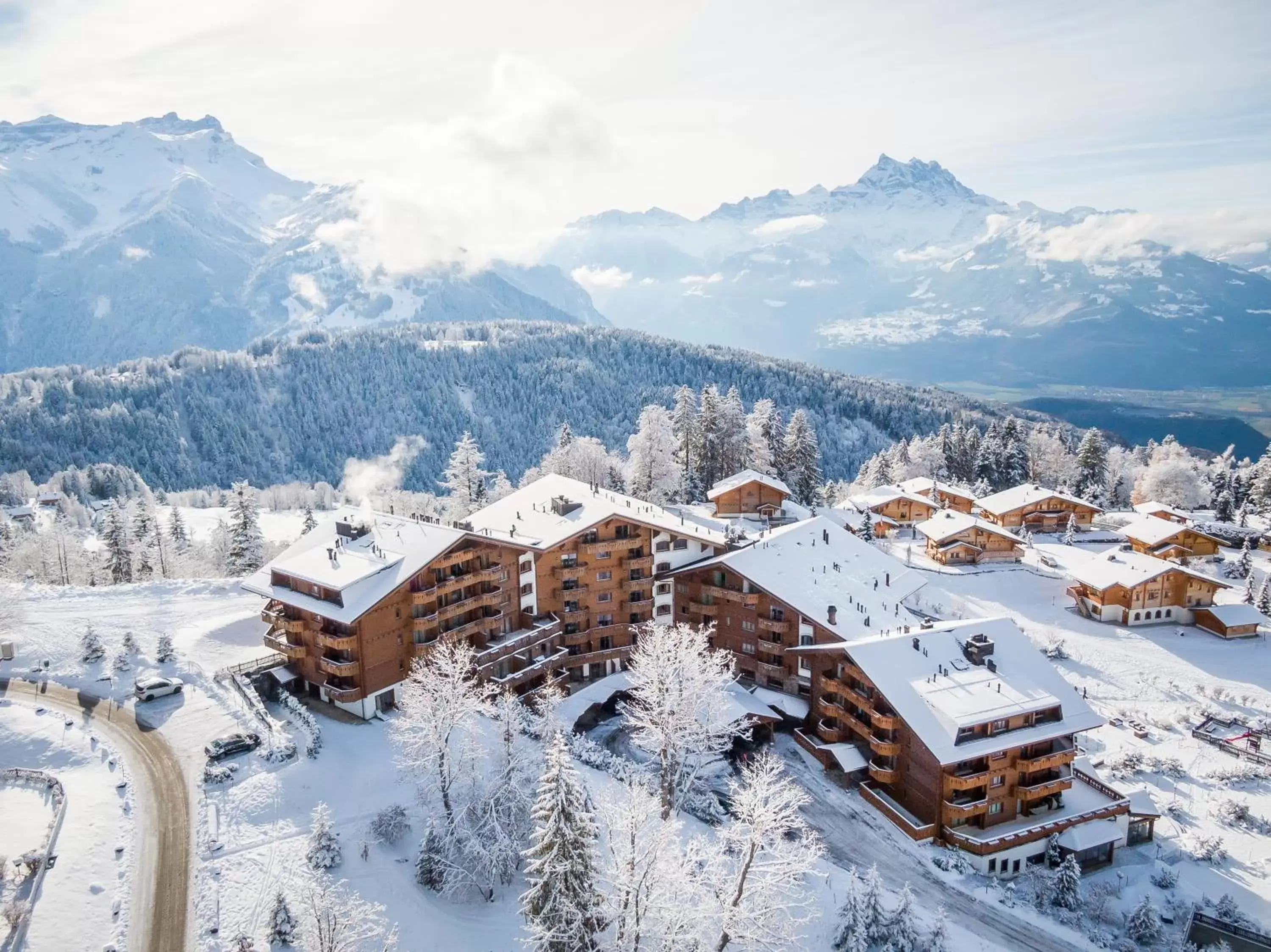 Bird's eye view, Winter in Chalet RoyAlp Hôtel & Spa