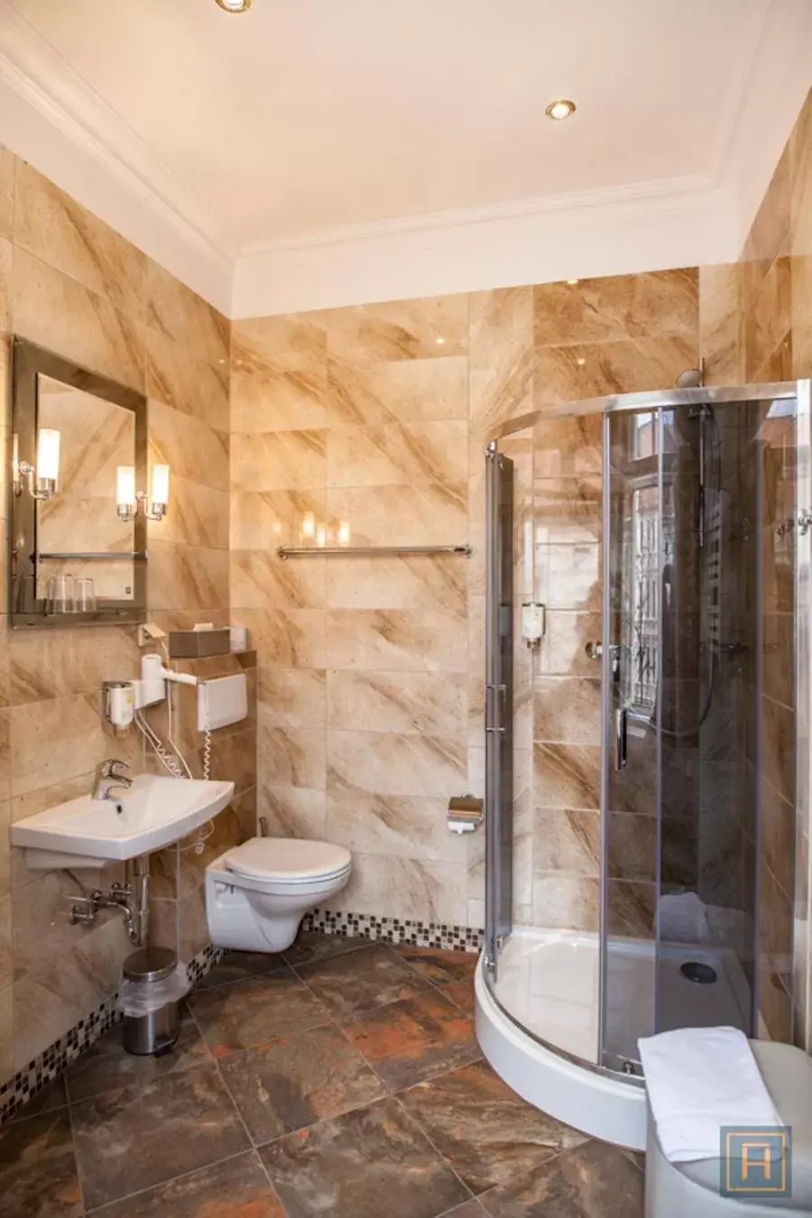 Shower, Bathroom in Hotel Silesia
