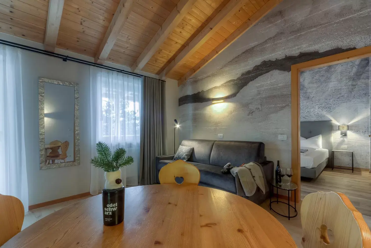 Bed, Dining Area in Eden Apartments