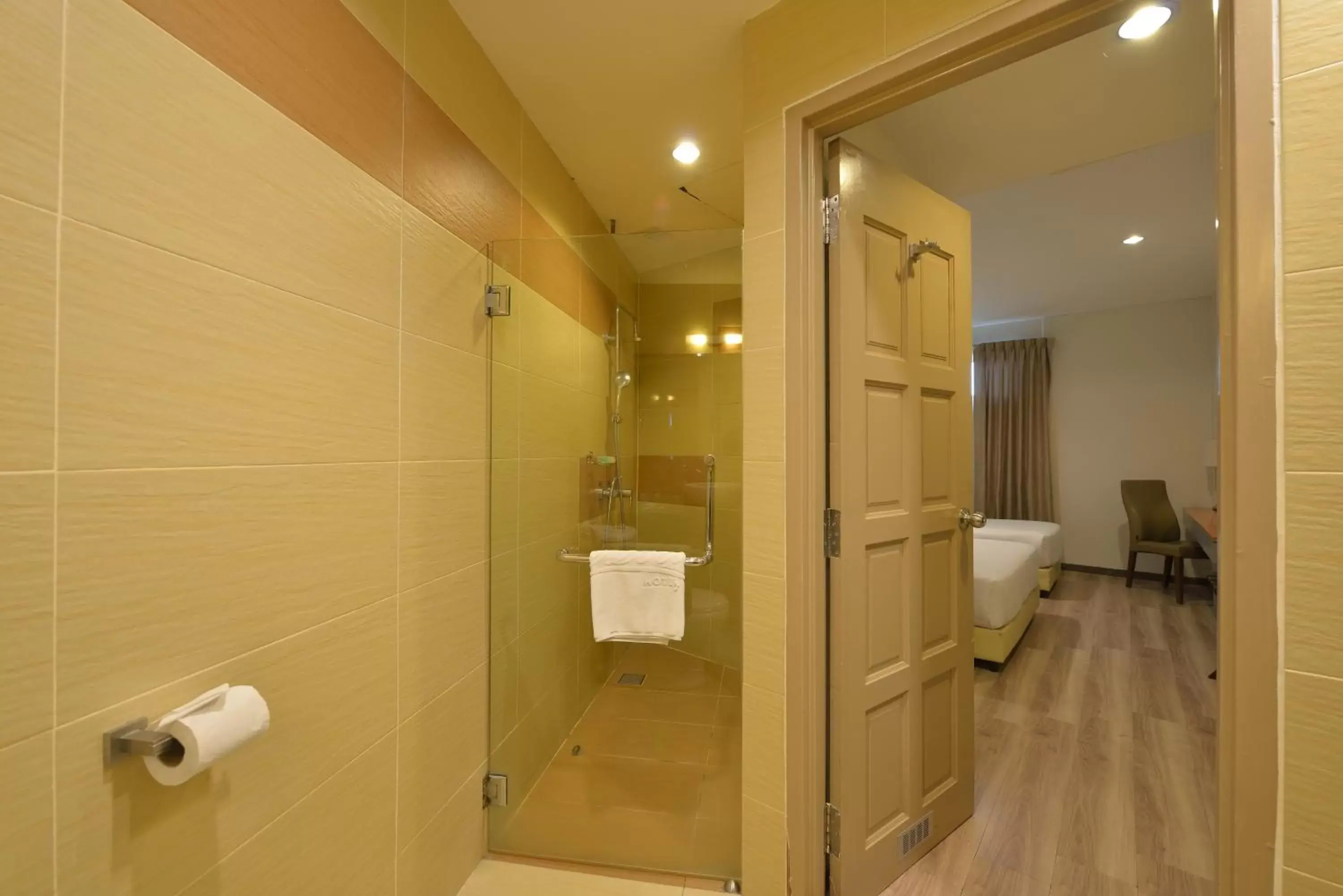 Shower, Bathroom in Abell Hotel