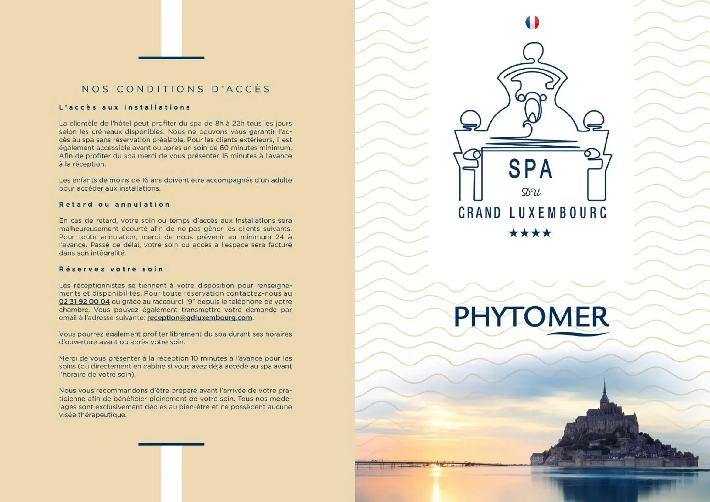 Spa and wellness centre/facilities in Grand Hotel du Luxembourg