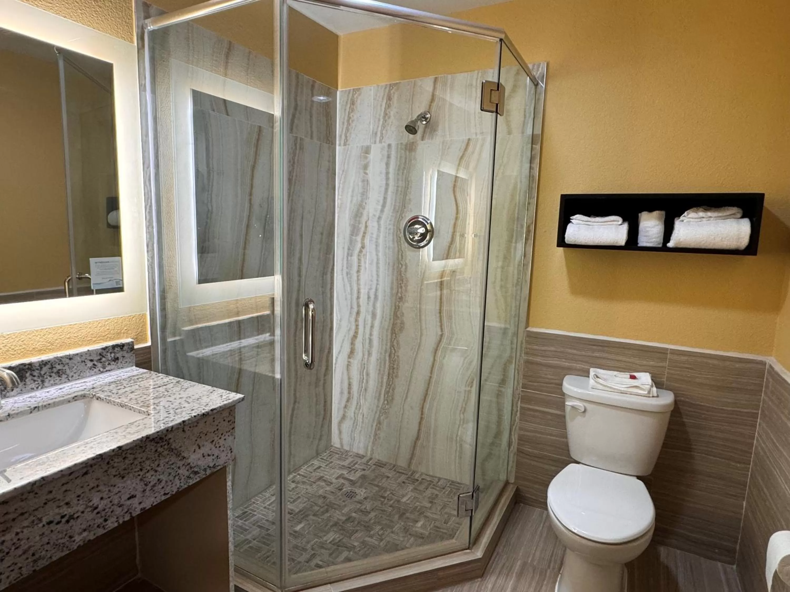 Bathroom in Super 8 by Wyndham Pasadena