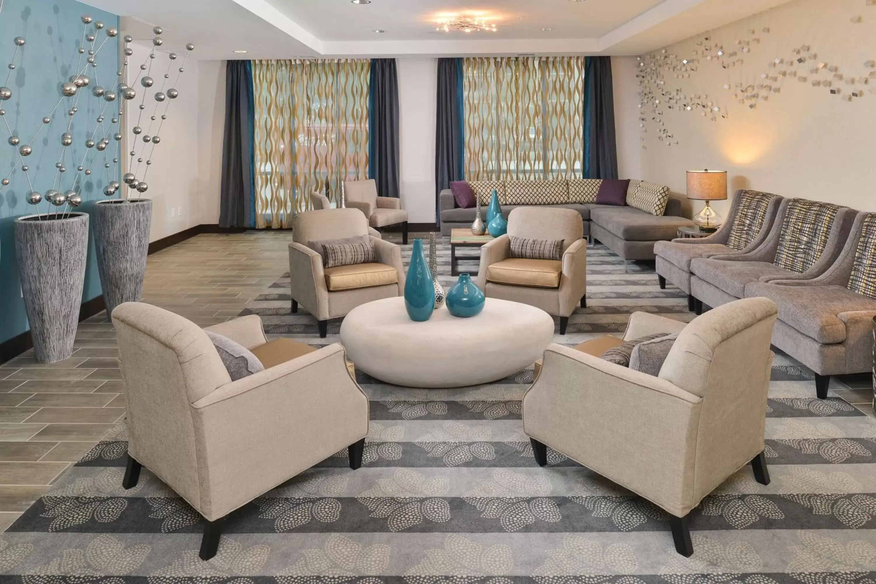 Lobby or reception in Hampton Inn & Suites Des Moines Downtown Lobby or reception in Hampton Inn & Suites Des Moines Downtown