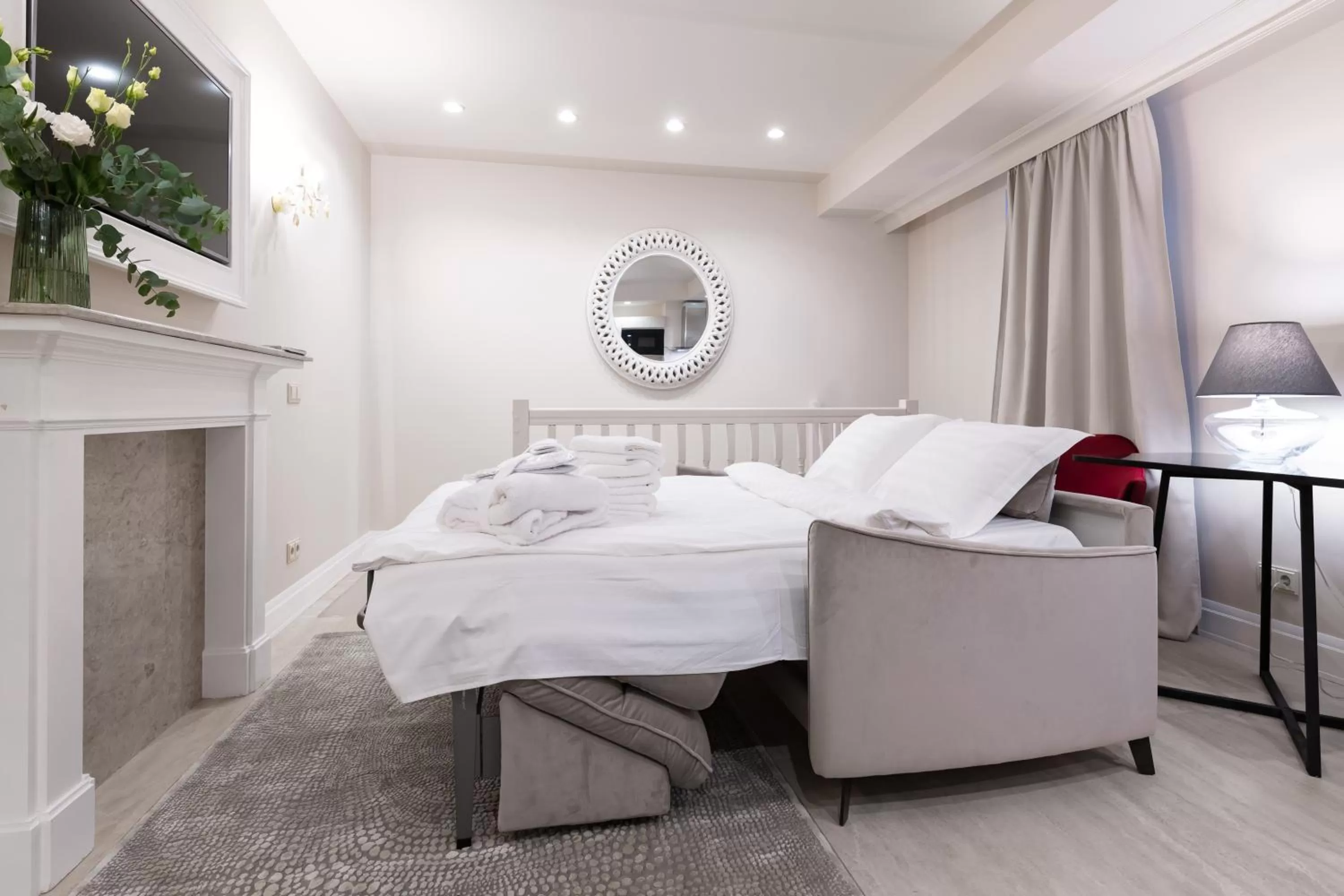 Bed in Hotel Meltzer Apartments