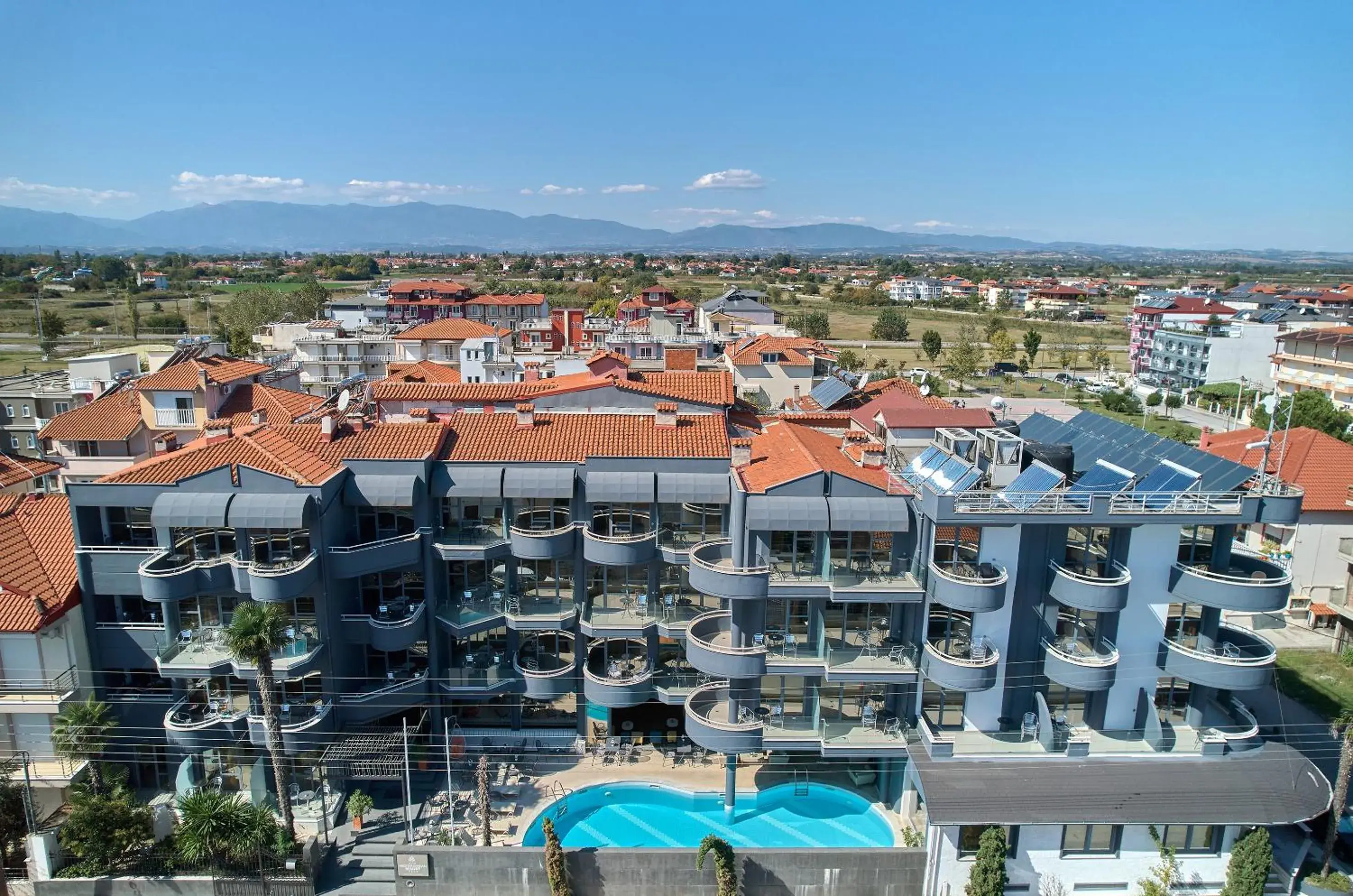 Property building, Bird's-eye View in Mediterranean Resort