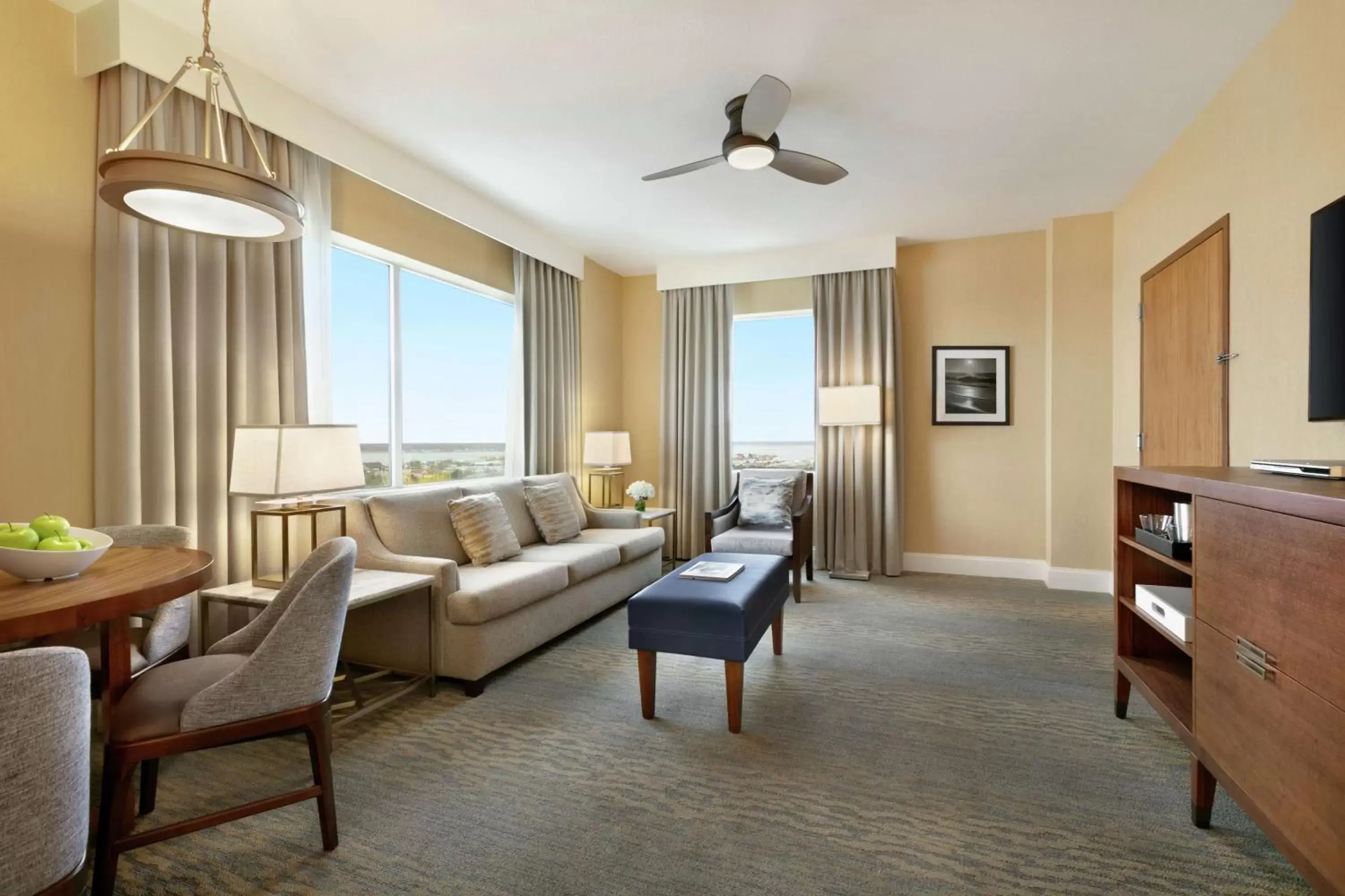 Bedroom, Seating Area in Hilton Suites Ocean City Oceanfront