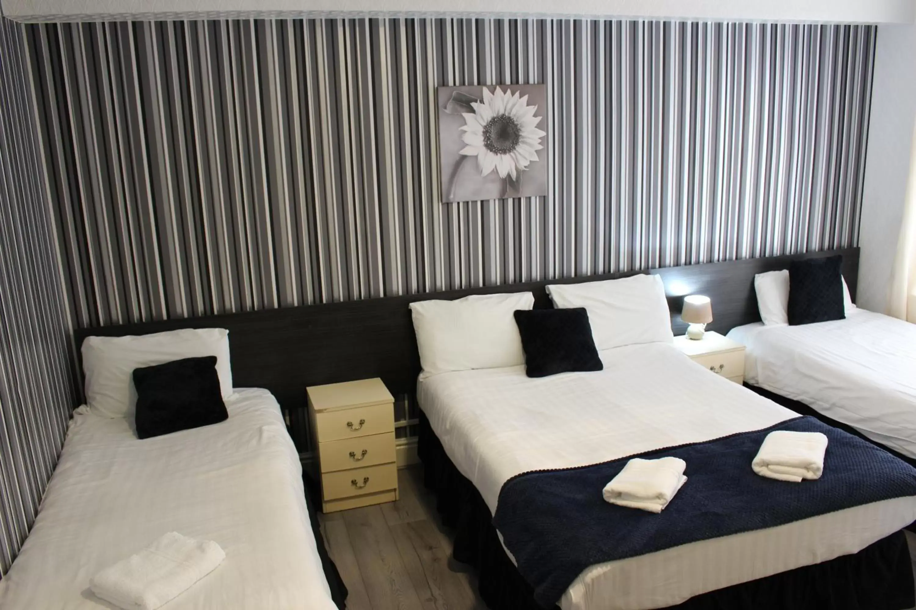 Bedroom, Bed in Calypso hotel Blackpool